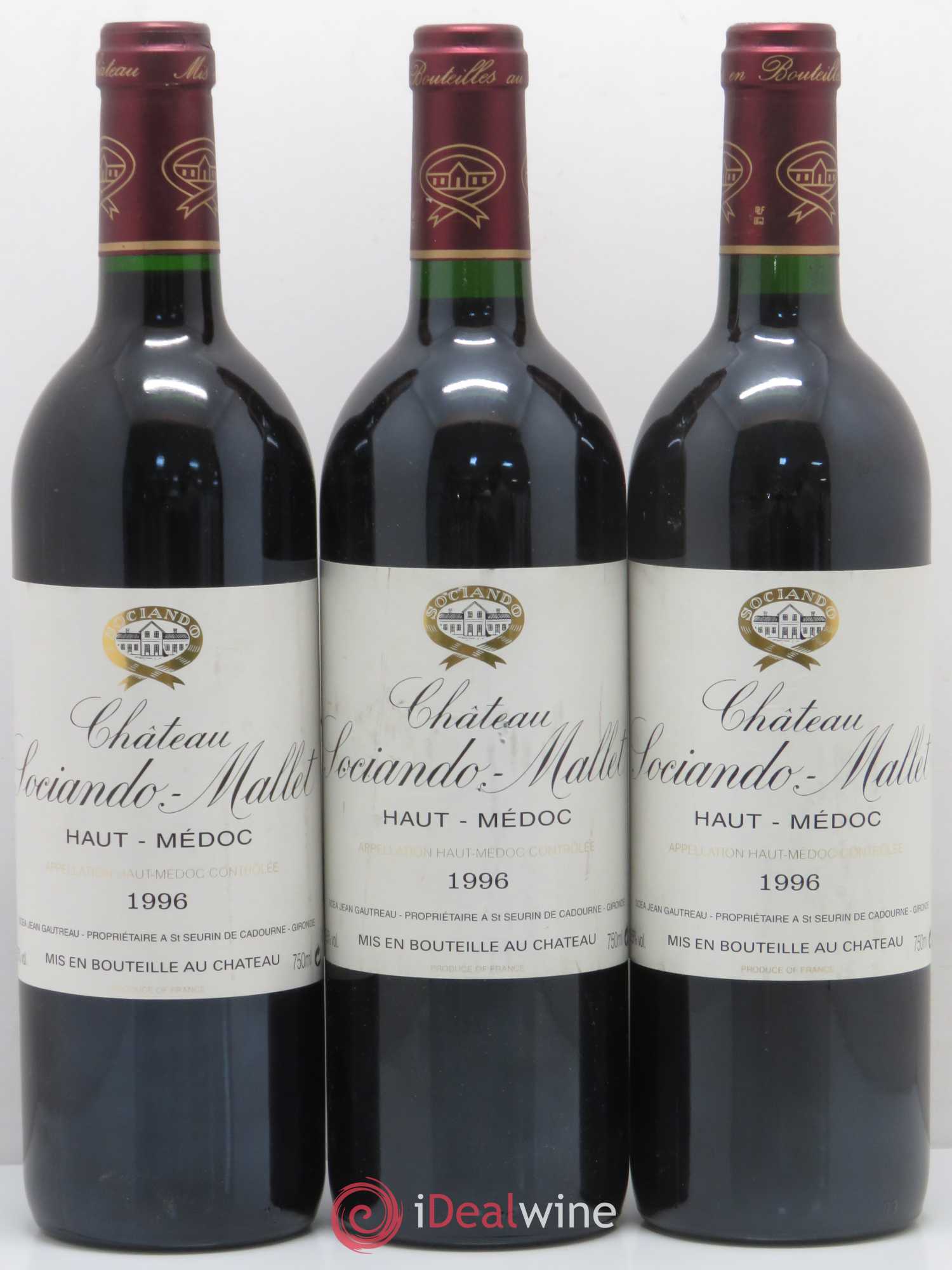 Château Sociando Mallet 1996 - Lot de 12 bouteilles - 3