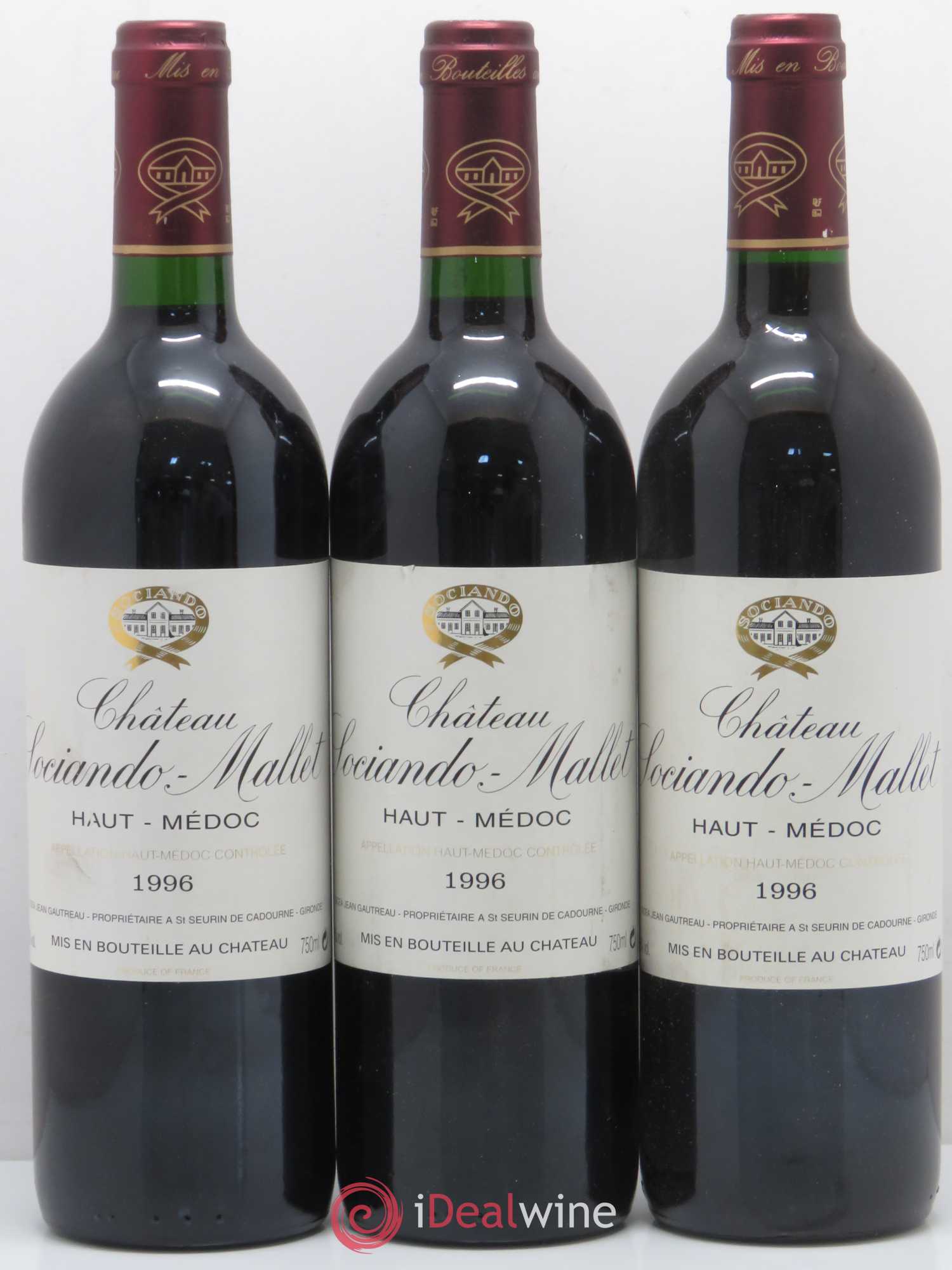 Château Sociando Mallet 1996 - Lot de 12 bouteilles - 4