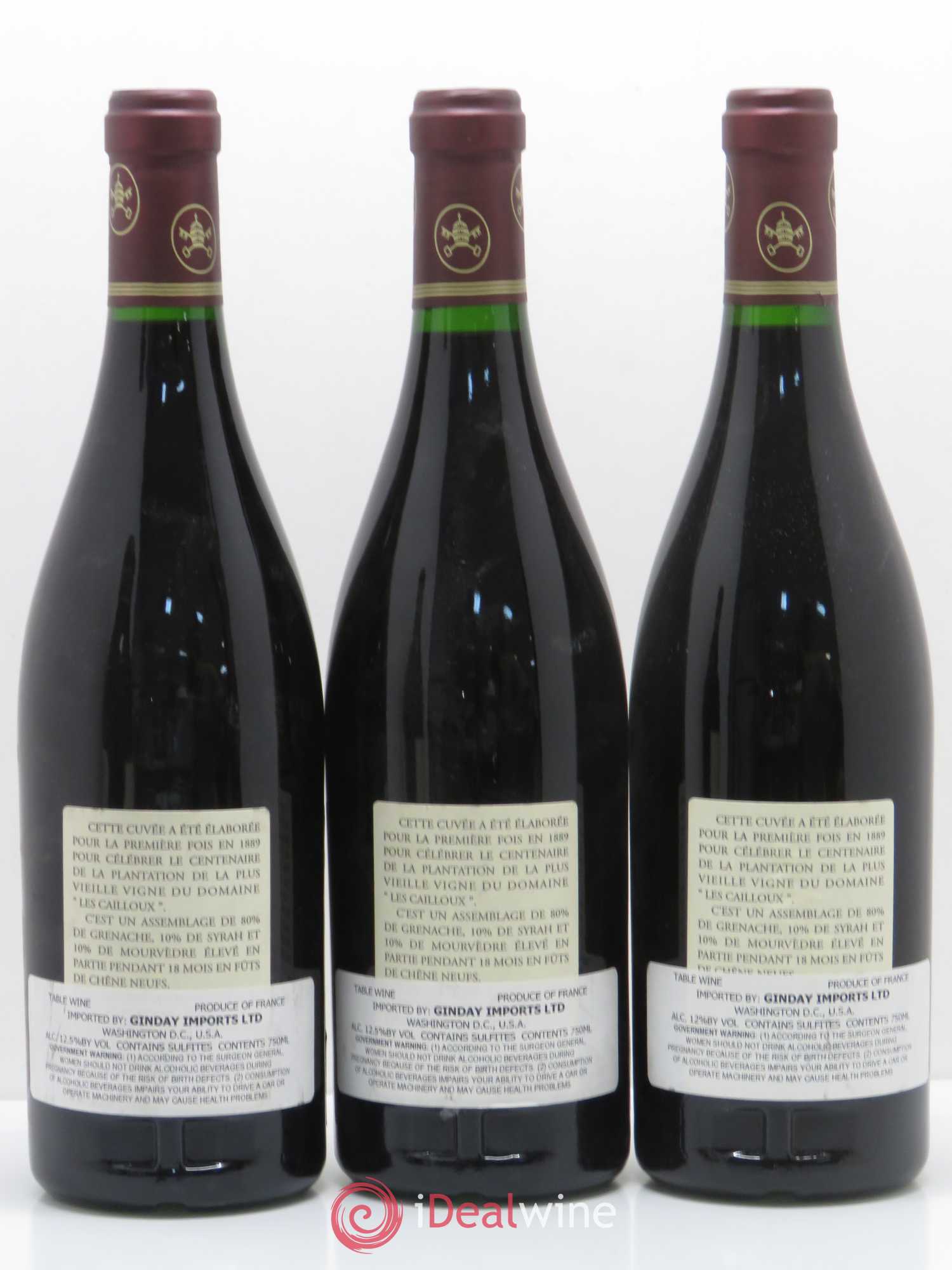 Châteauneuf-du-Pape Les Cailloux Cuvée Centenaire André Brunel 1998 - Lot de 12 bouteilles - 2