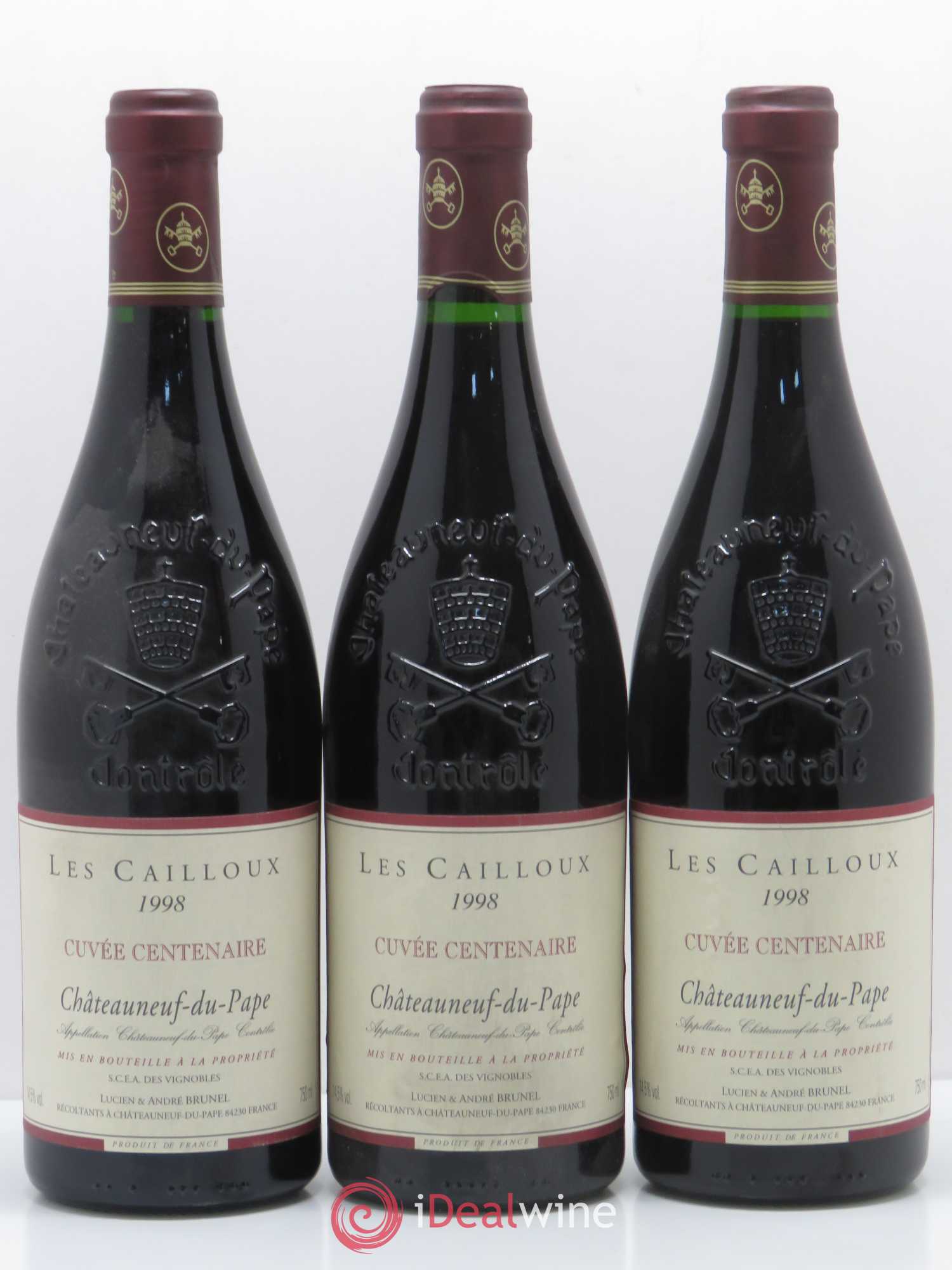 Châteauneuf-du-Pape Les Cailloux Cuvée Centenaire André Brunel 1998 - Lot de 12 bouteilles - 3