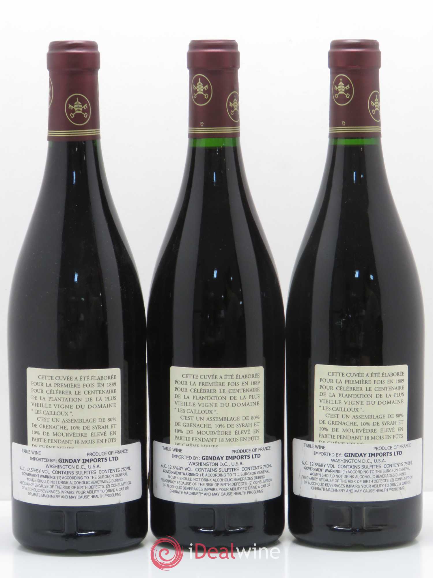 Châteauneuf-du-Pape Les Cailloux Cuvée Centenaire André Brunel 1998 - Lot de 12 bouteilles - 4
