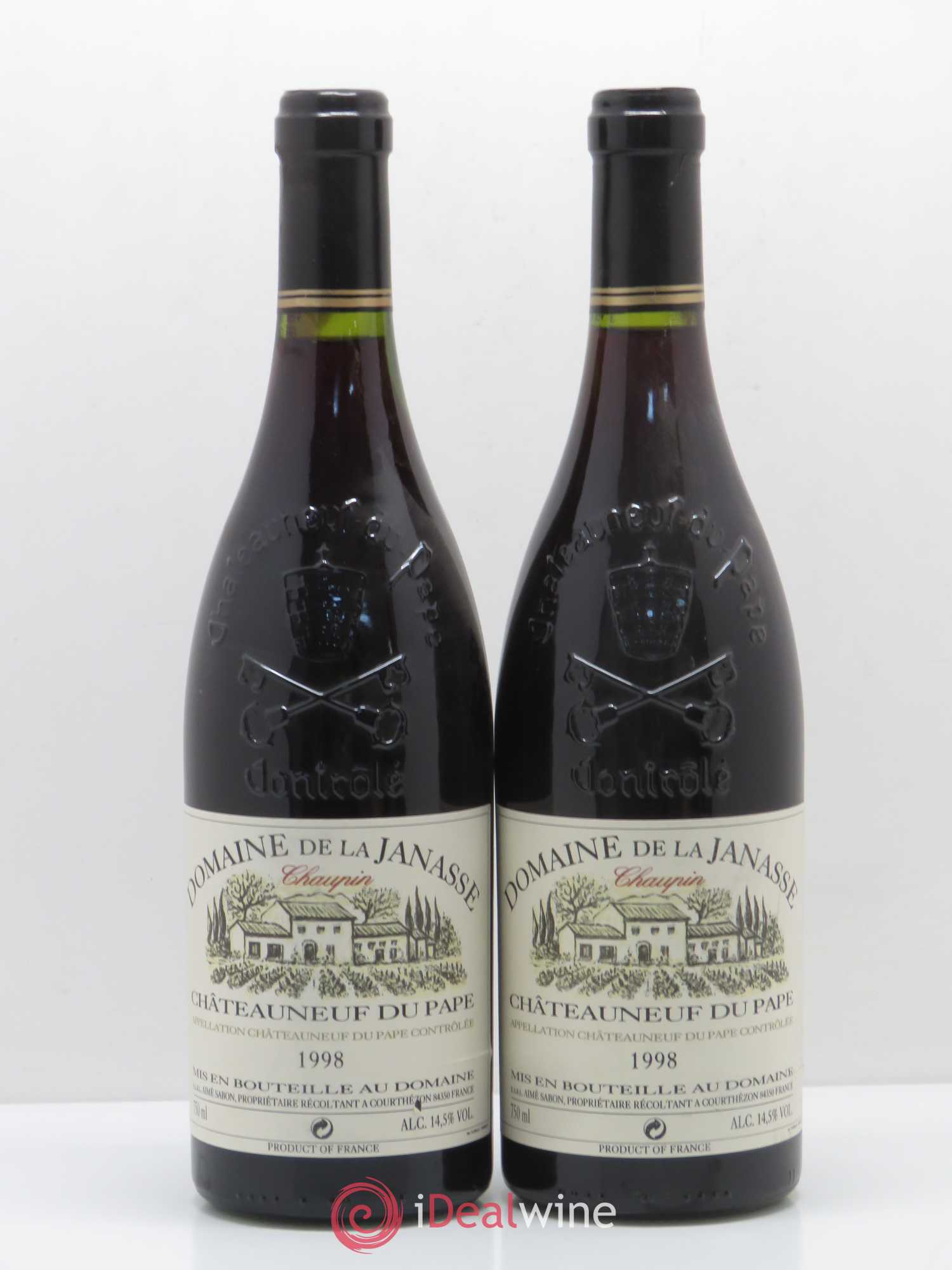 Châteauneuf-du-Pape Cuvée Chaupin La Janasse (Domaine de) 1998 - Lot de 2 bouteilles - 0