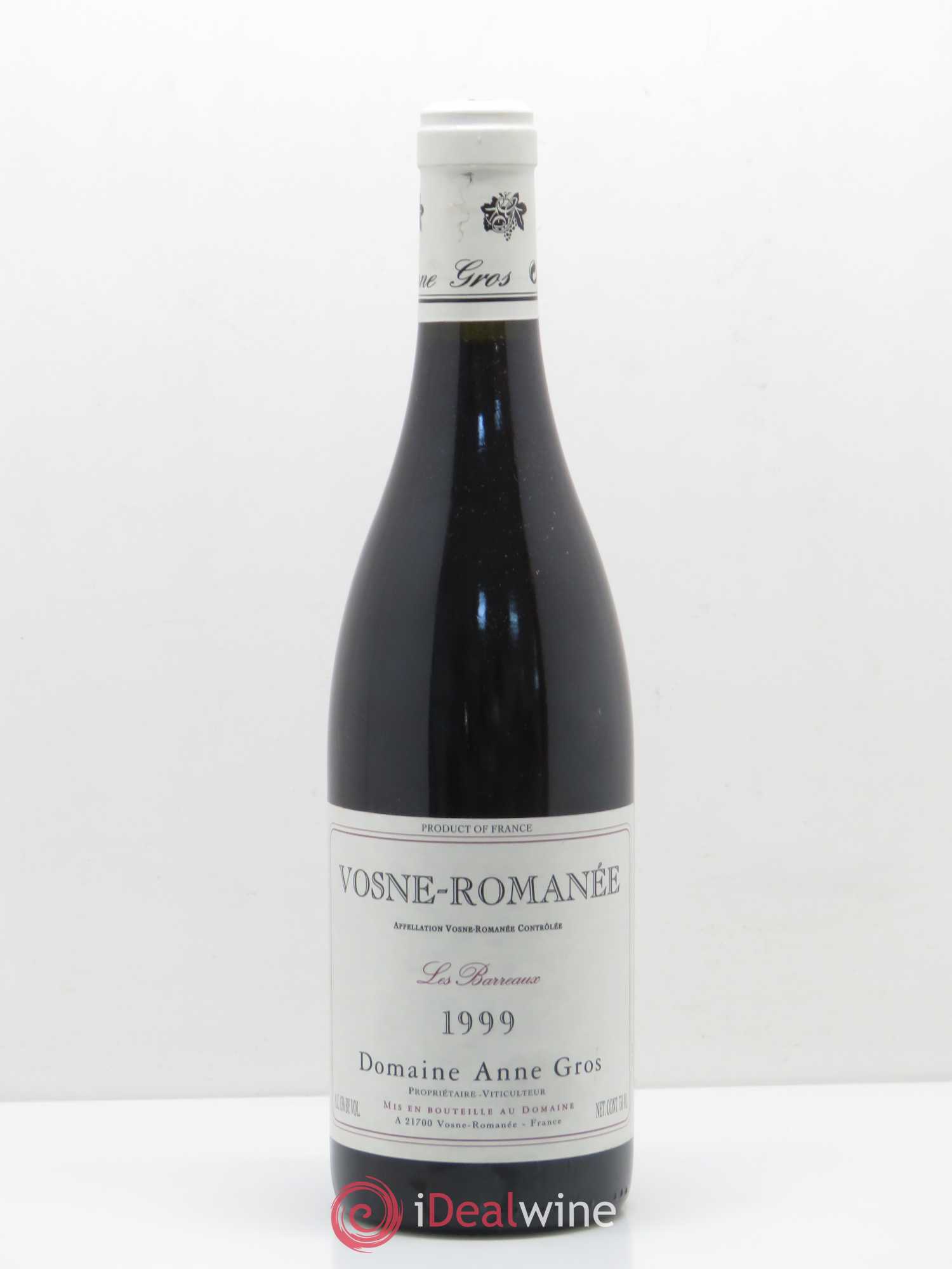 Vosne-Romanée Les Barreaux Anne Gros 1999 - Lot de 1 bouteille - 0