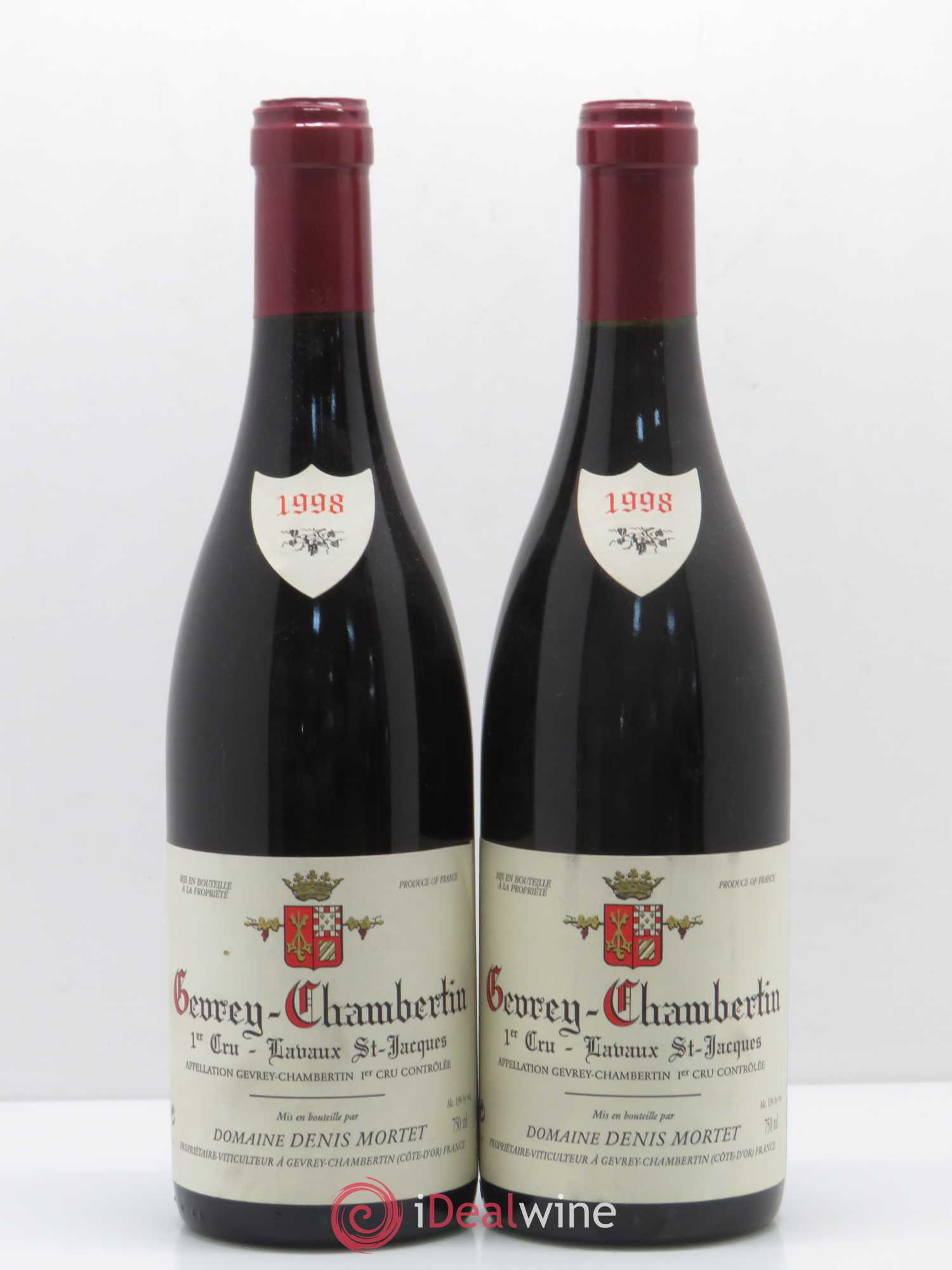 Gevrey-Chambertin 1er Cru Lavaux Saint Jacques Denis Mortet (Domaine) 1998 - Lot de 2 bouteilles - 0