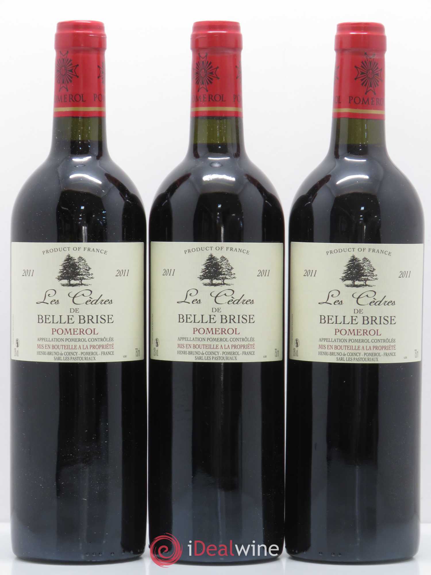Pomerol Les Cèdres de Belle Brise 2011 - Posten von 12 Flaschen - 1