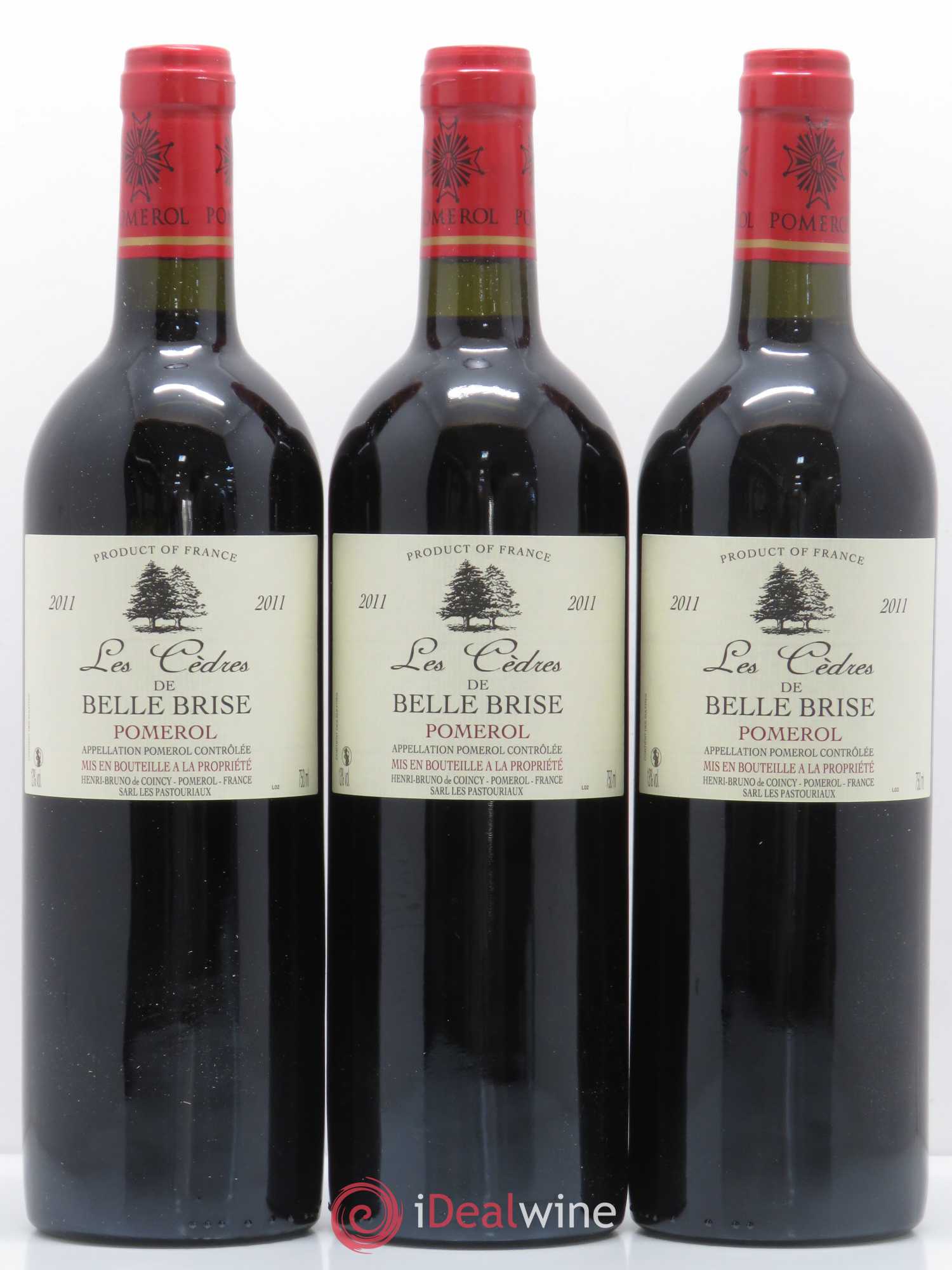 Pomerol Les Cèdres de Belle Brise 2011 - Posten von 12 Flaschen - 2