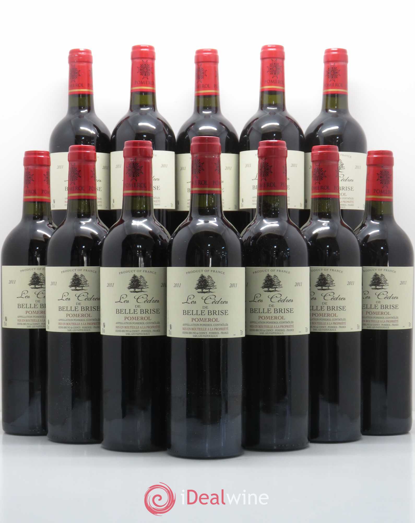 Pomerol Les Cèdres de Belle Brise 2011 - Posten von 12 Flaschen - 0