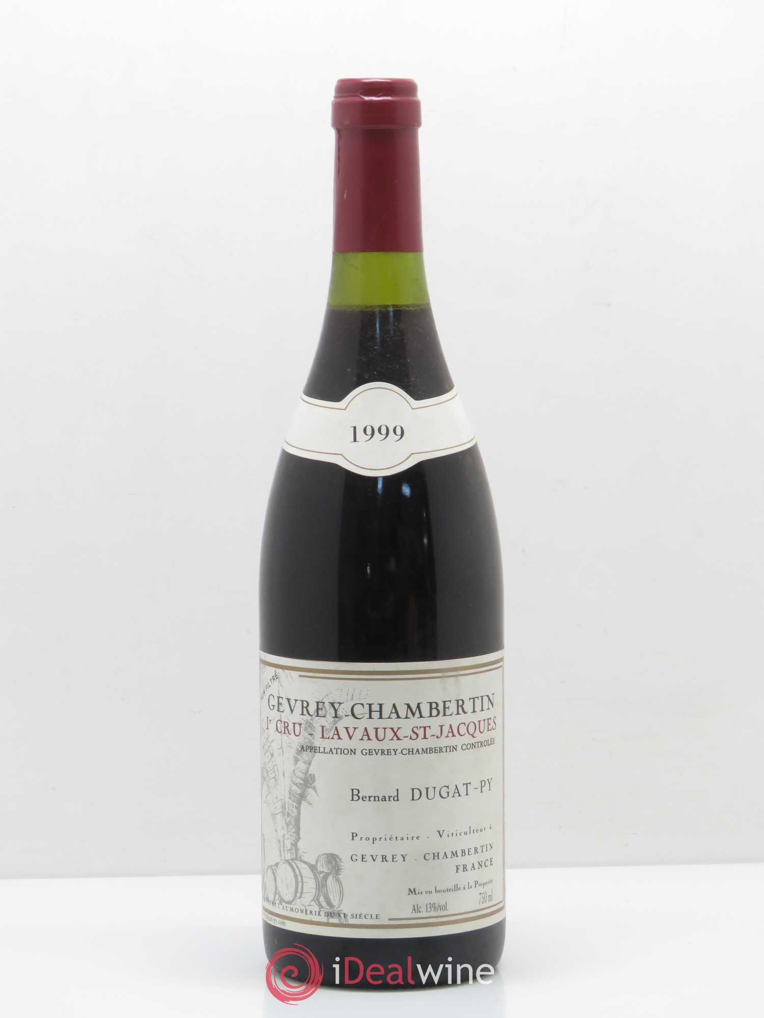 Gevrey-Chambertin 1er Cru Lavaux Saint Jacques Dugat-Py 1999 - Lot de 1 bouteille - 0