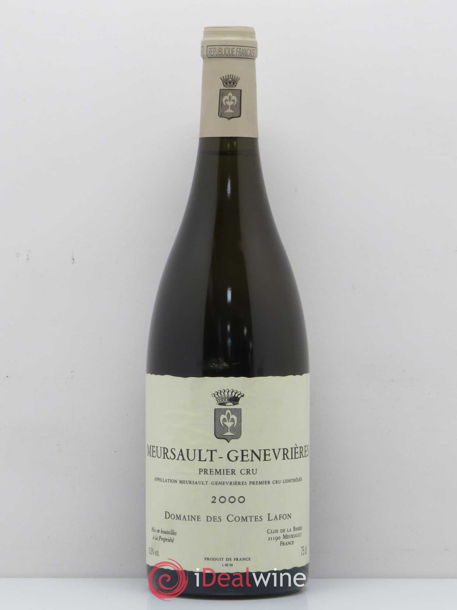 Meursault 1er Cru Genevrières Comtes Lafon (Domaine des) 2000 - Lot de 1 bouteille - 0