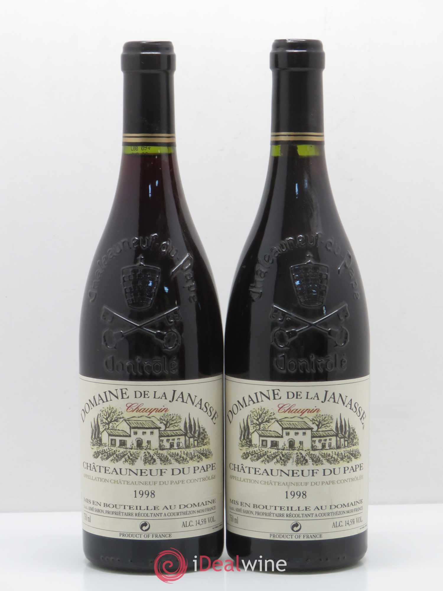 Châteauneuf-du-Pape Cuvée Chaupin La Janasse (Domaine de) 1998 - Lot de 2 bouteilles - 0