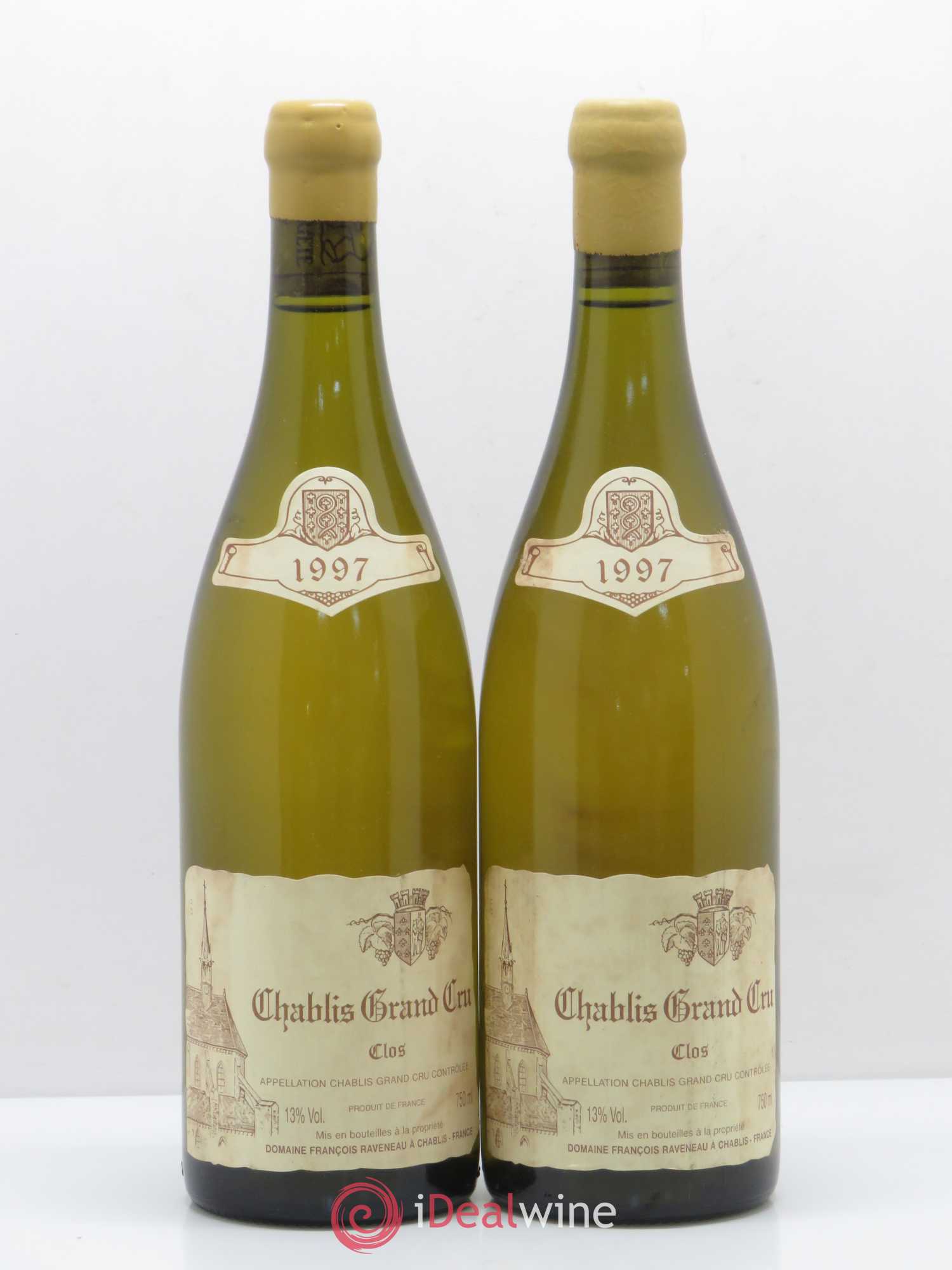 Chablis Grand Cru Clos Raveneau (Domaine) 1997 - Lot de 2 bouteilles - 0
