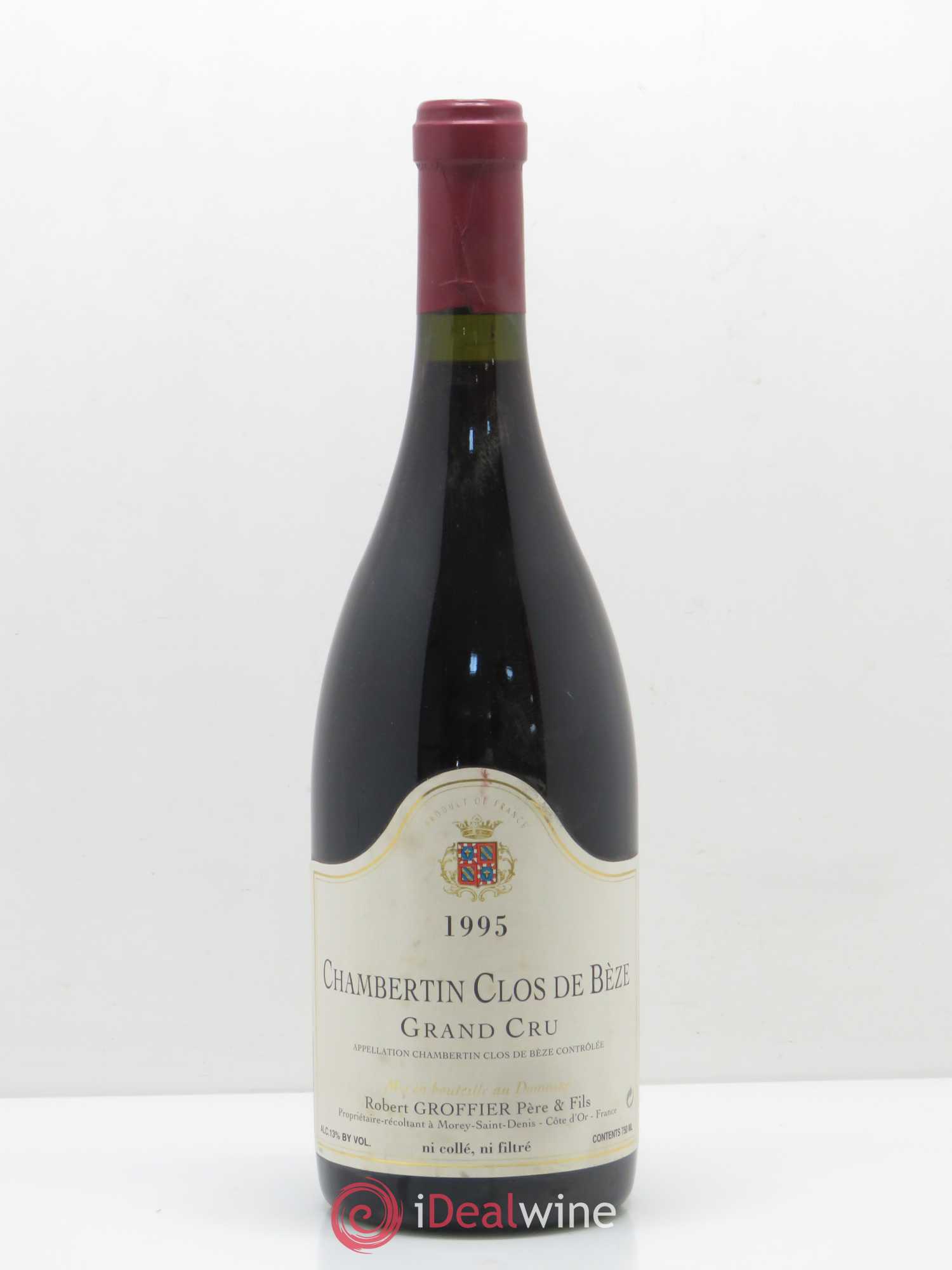 Chambertin Clos de Bèze Grand Cru Robert Groffier Père & Fils (Domaine) 1995 - Lot de 1 bouteille - 0