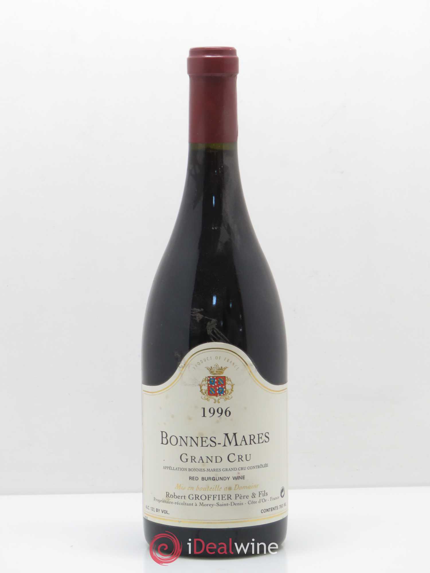 Bonnes-Mares Grand Cru Robert Groffier Père & Fils (Domaine) 1996 - Lot de 1 bouteille - 0