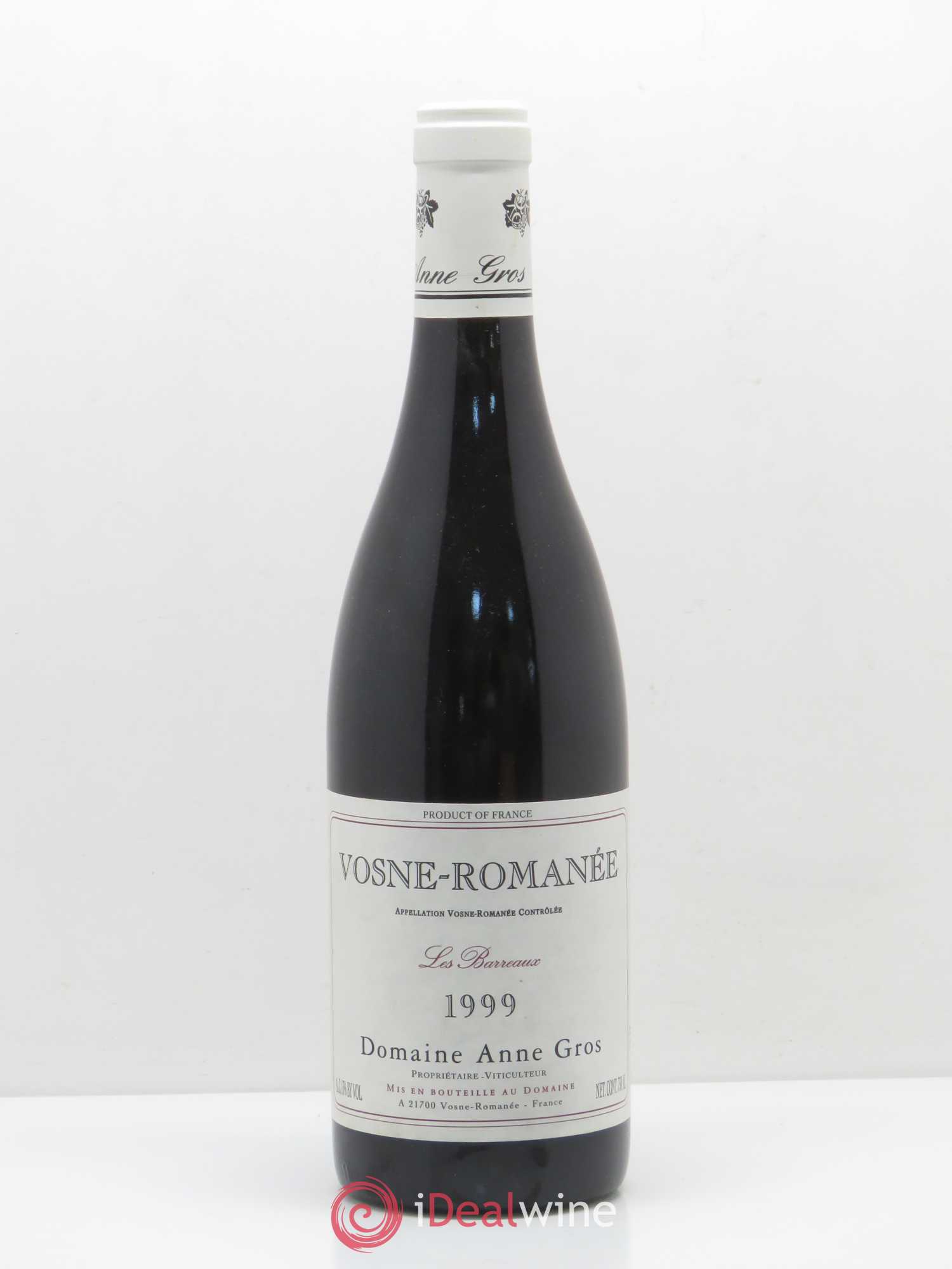 Vosne-Romanée Les Barreaux Anne Gros 1999 - Lot de 1 bouteille - 0