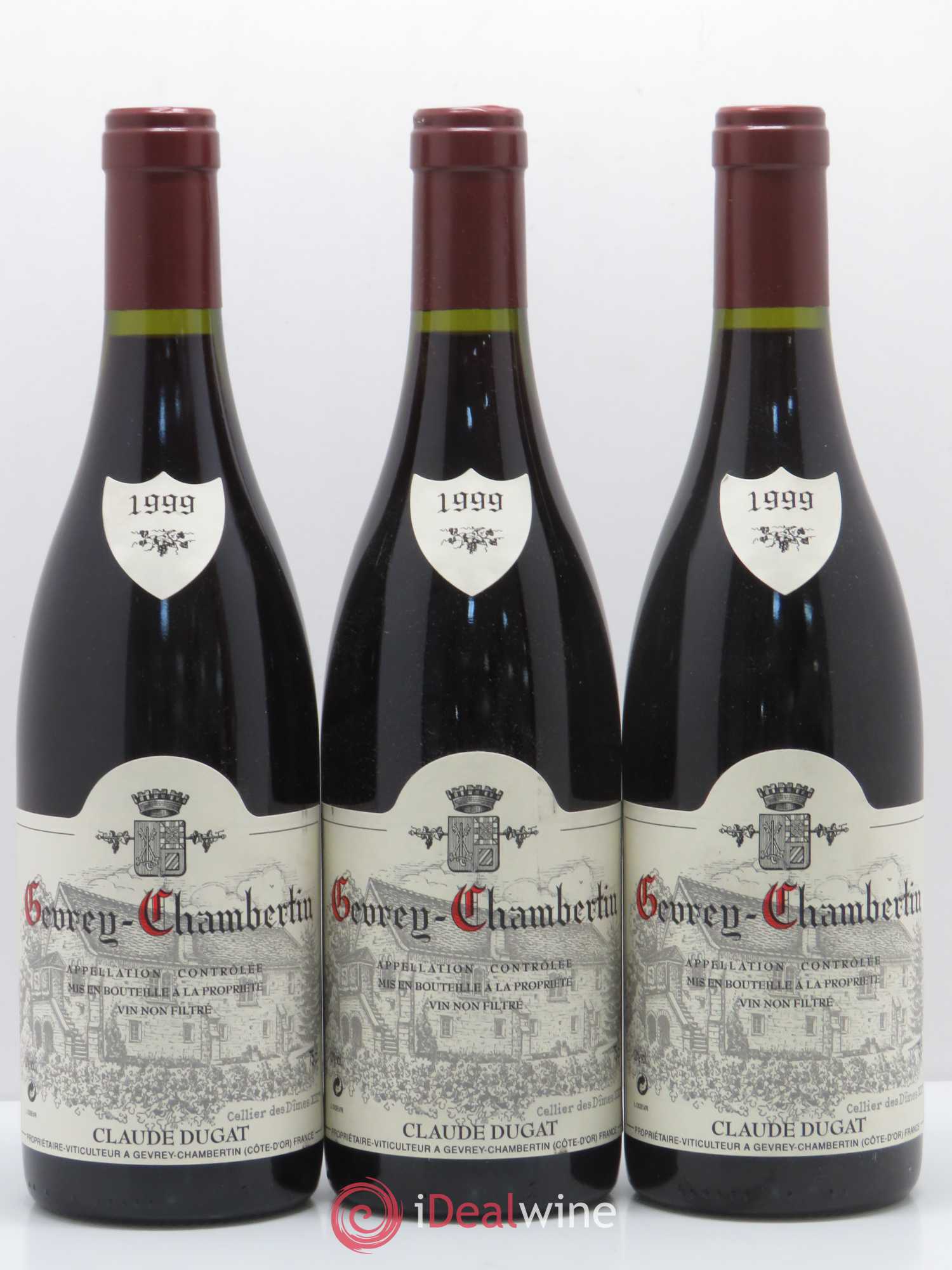 Gevrey-Chambertin Claude Dugat 1999 - Lot de 3 bouteilles - 0