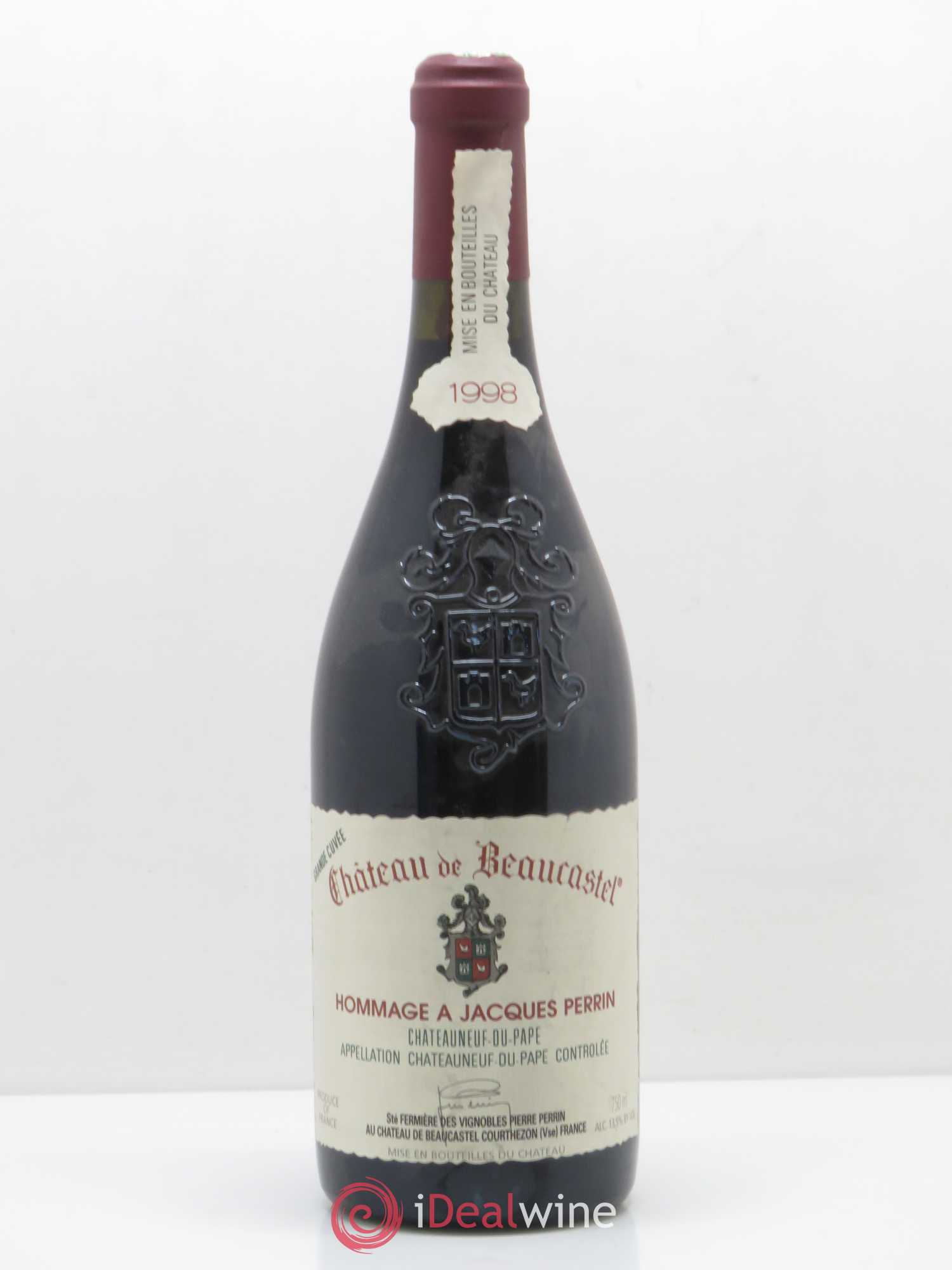 Châteauneuf-du-Pape Château de Beaucastel Hommage à Jacques Perrin Famille Perrin 1998 - Lot de 1 bouteille - 0