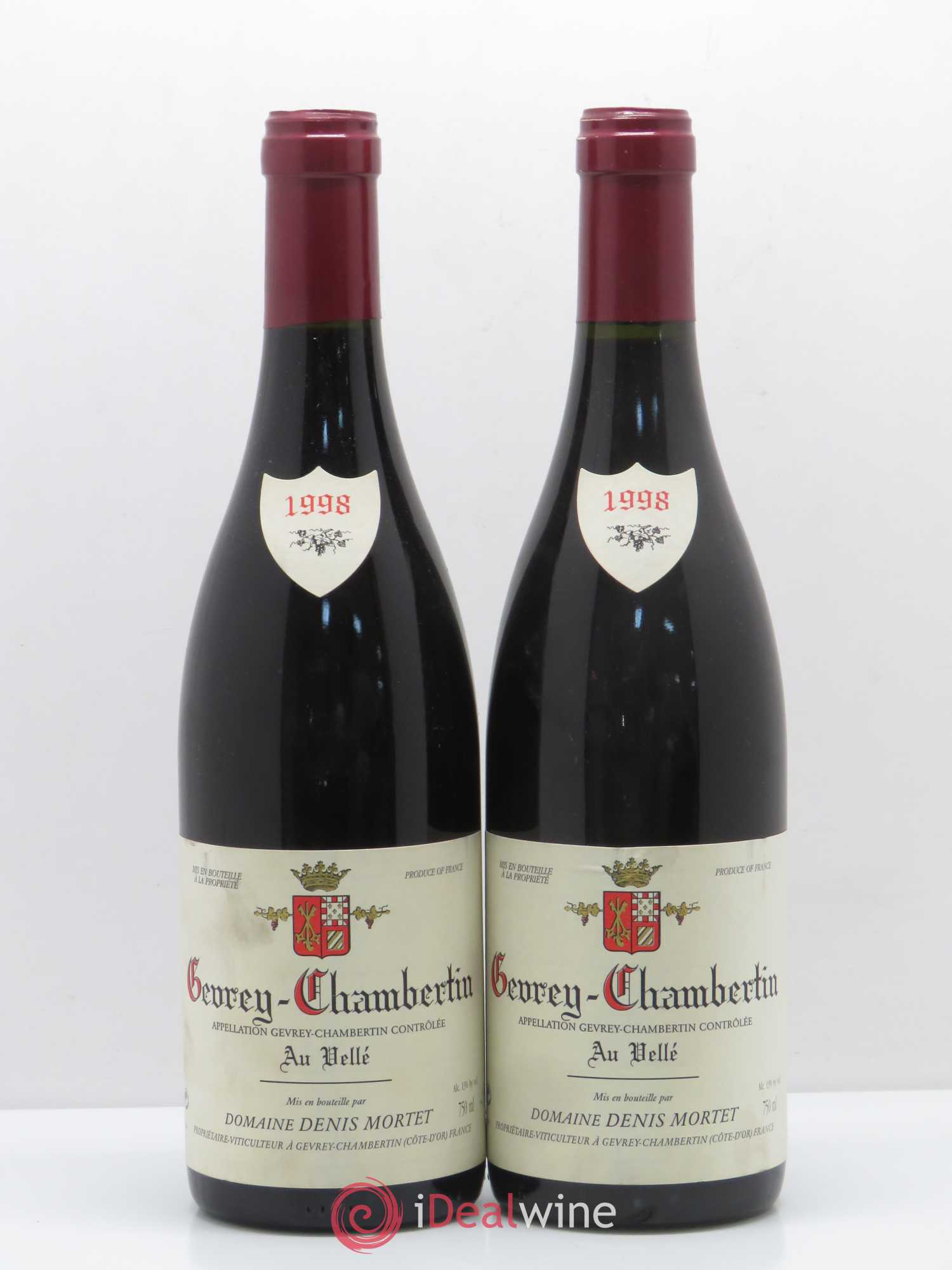 Gevrey-Chambertin Au Vellé Denis Mortet (Domaine) 1998 - Lot de 2 bouteilles - 0