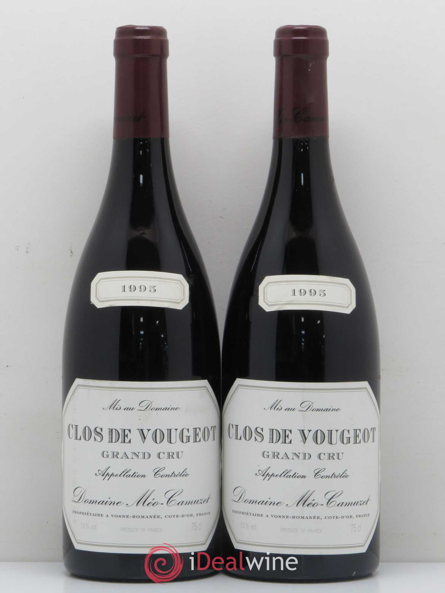 Clos de Vougeot Grand Cru Méo-Camuzet (Domaine) 1995 - Lotto di 2 bottiglie - 0