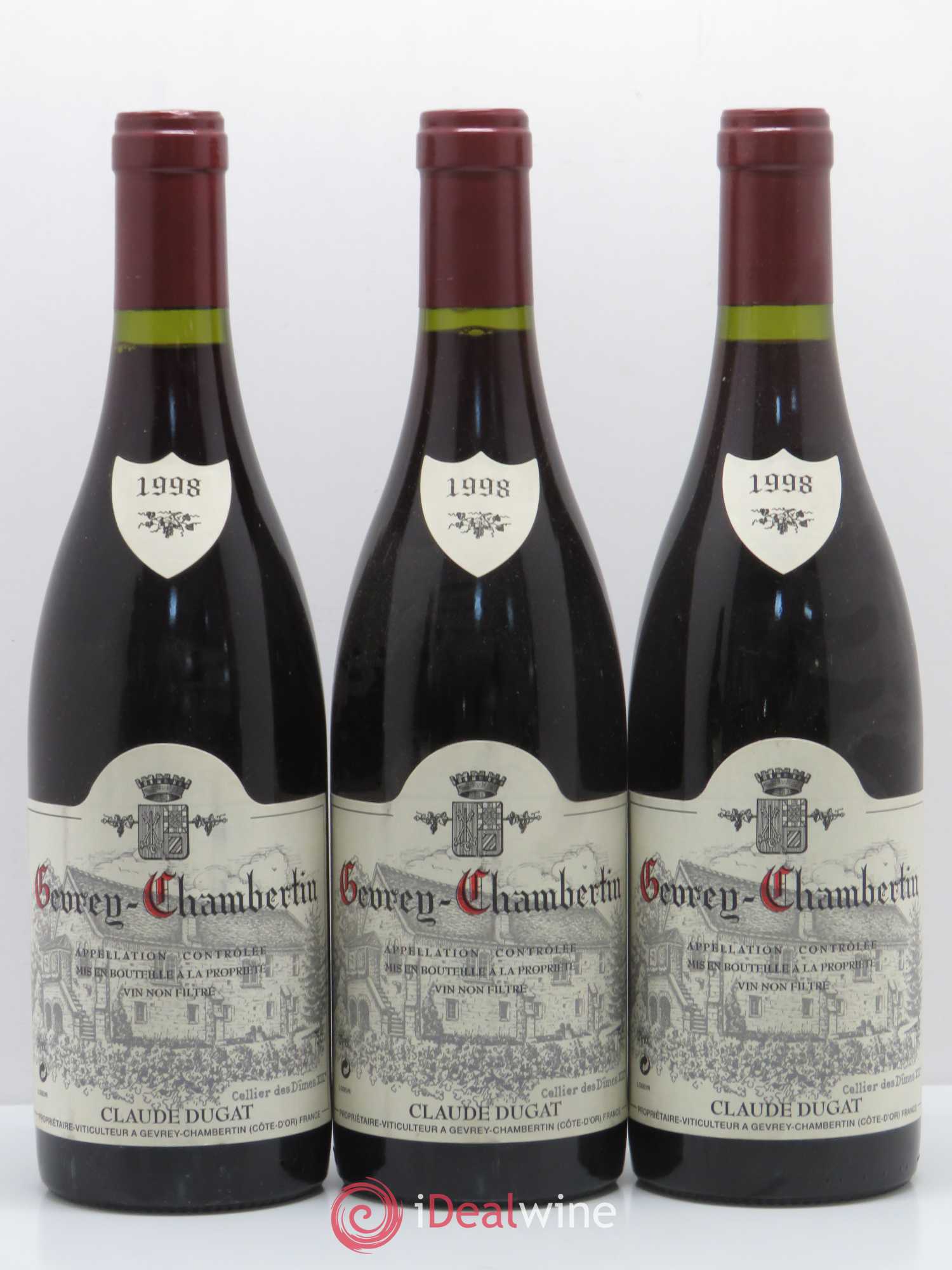 Gevrey-Chambertin Claude Dugat 1998 - Lot de 6 bouteilles - 1