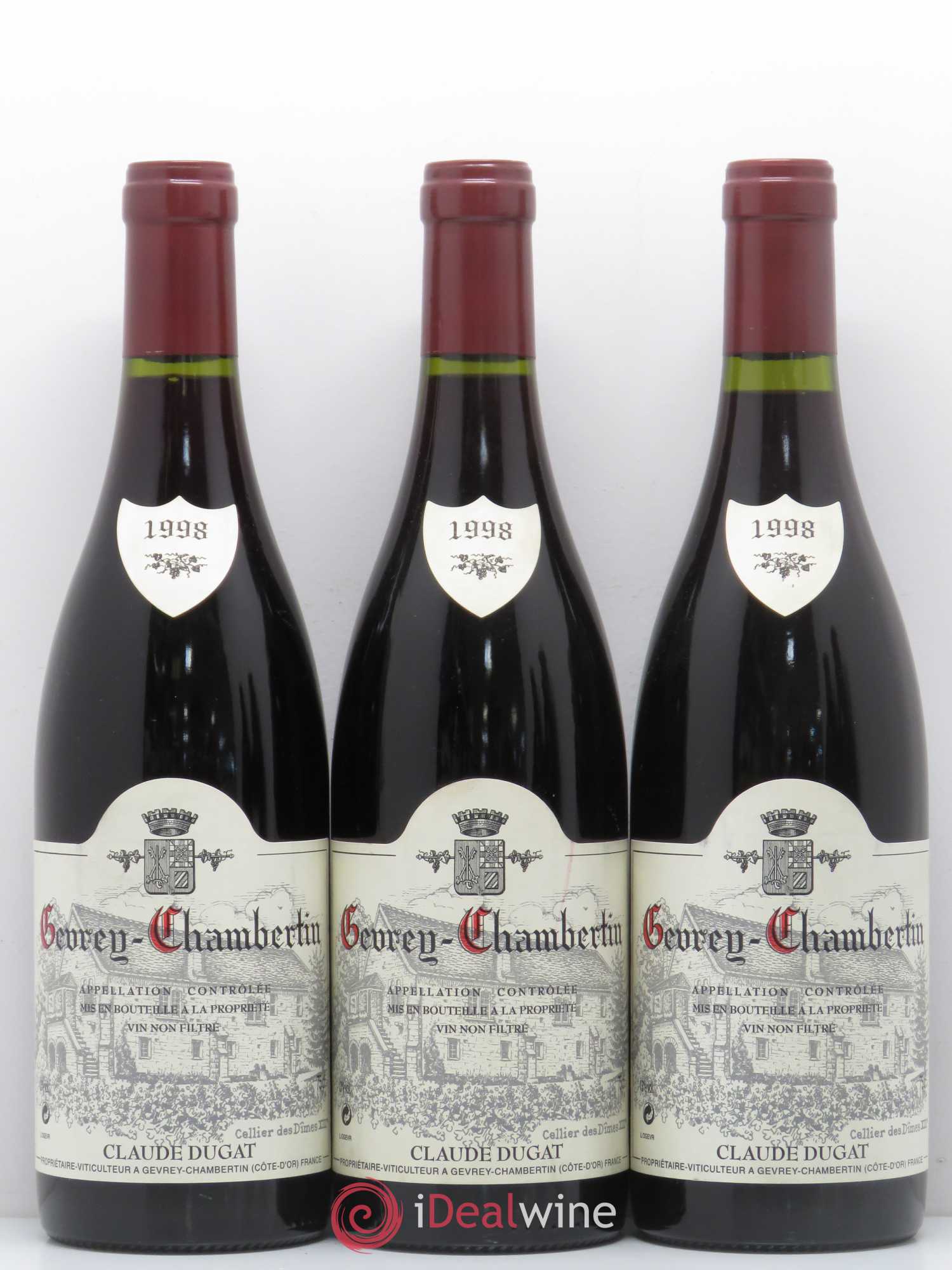 Gevrey-Chambertin Claude Dugat 1998 - Lot de 5 bouteilles - 1
