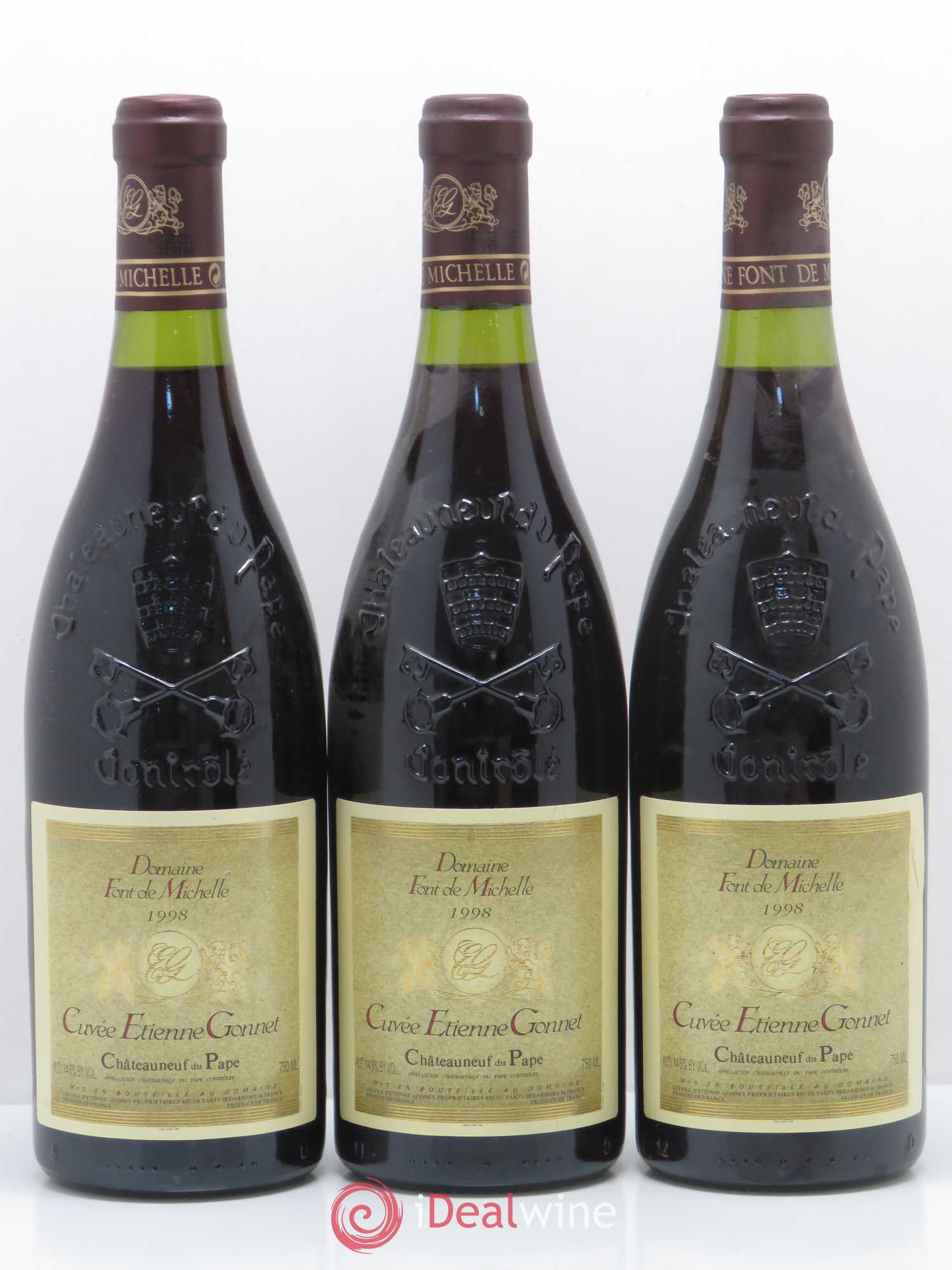 Châteauneuf-du-Pape Domaine Font de Michelle Cuvée Etienne Gonnet Famille Gonnet 1998 - Lot de 6 bouteilles - 3