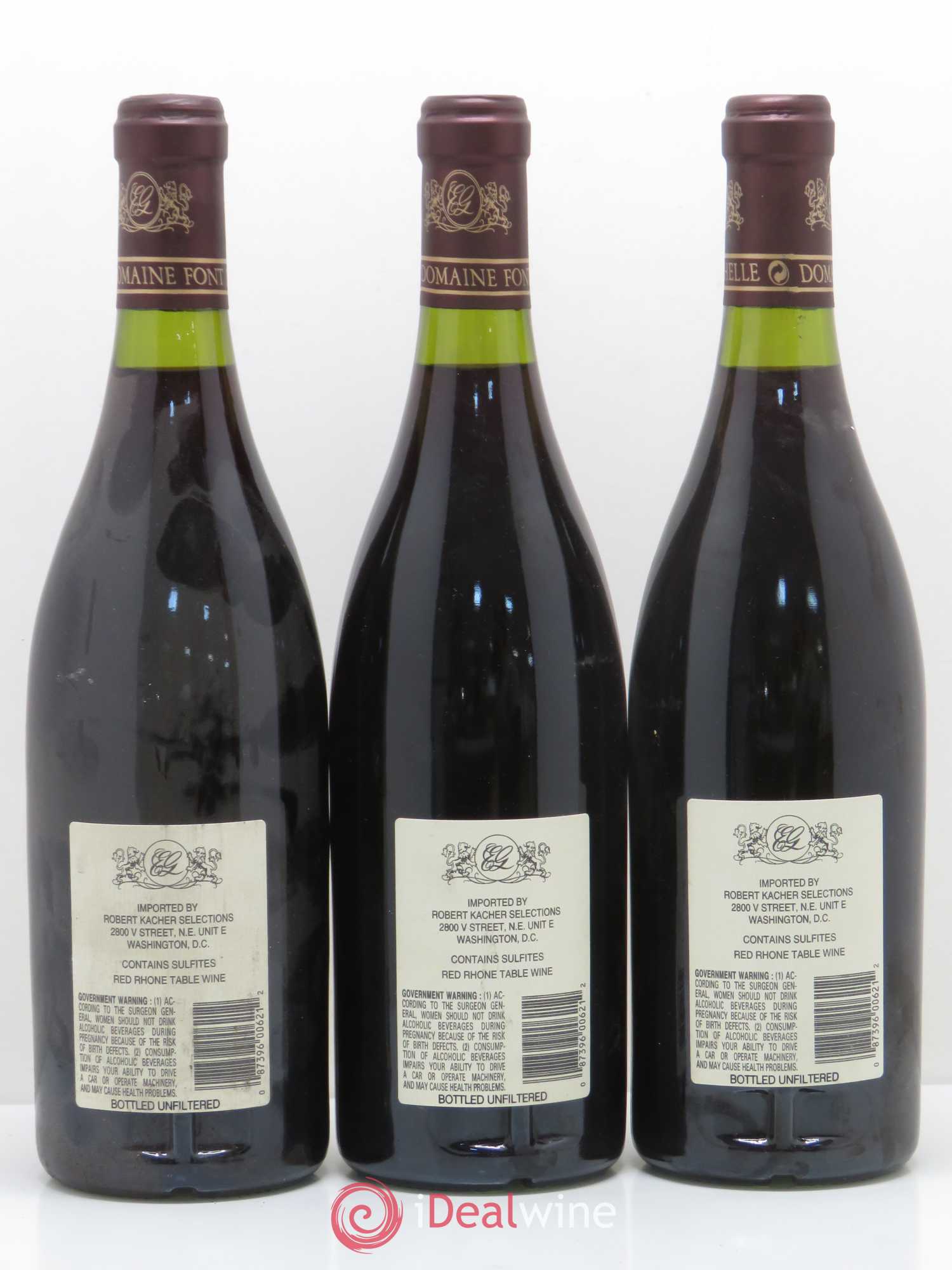 Châteauneuf-du-Pape Domaine Font de Michelle Cuvée Etienne Gonnet Famille Gonnet 1998 - Lot de 6 bouteilles - 4