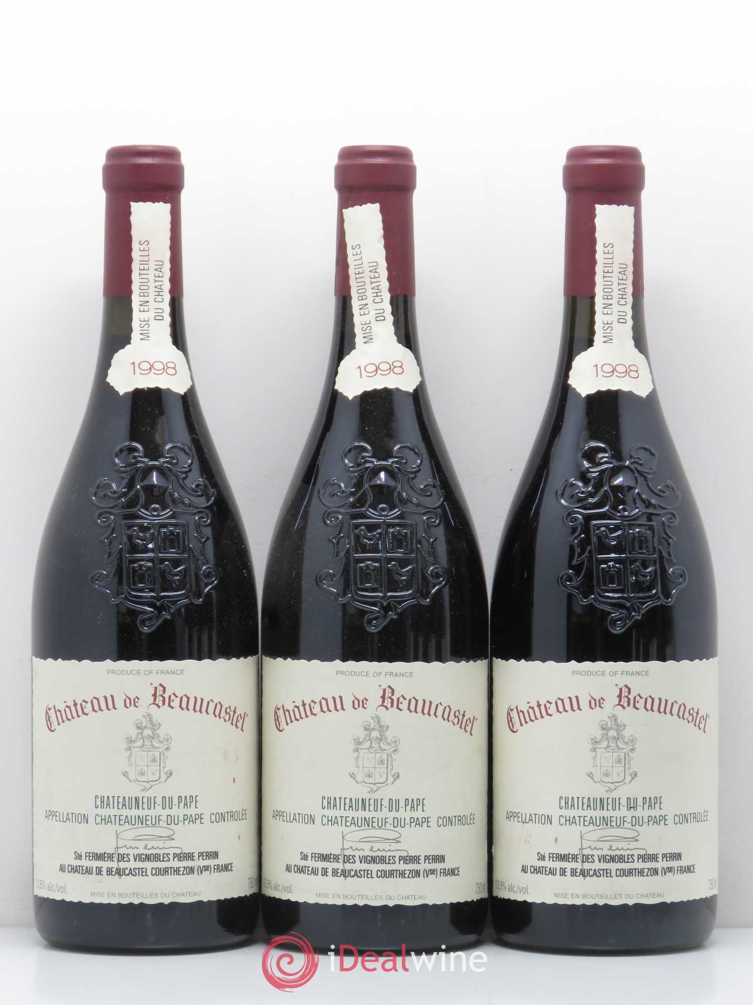 Châteauneuf-du-Pape Château de Beaucastel Famille Perrin 1998 - Lot de 6 bouteilles - 1