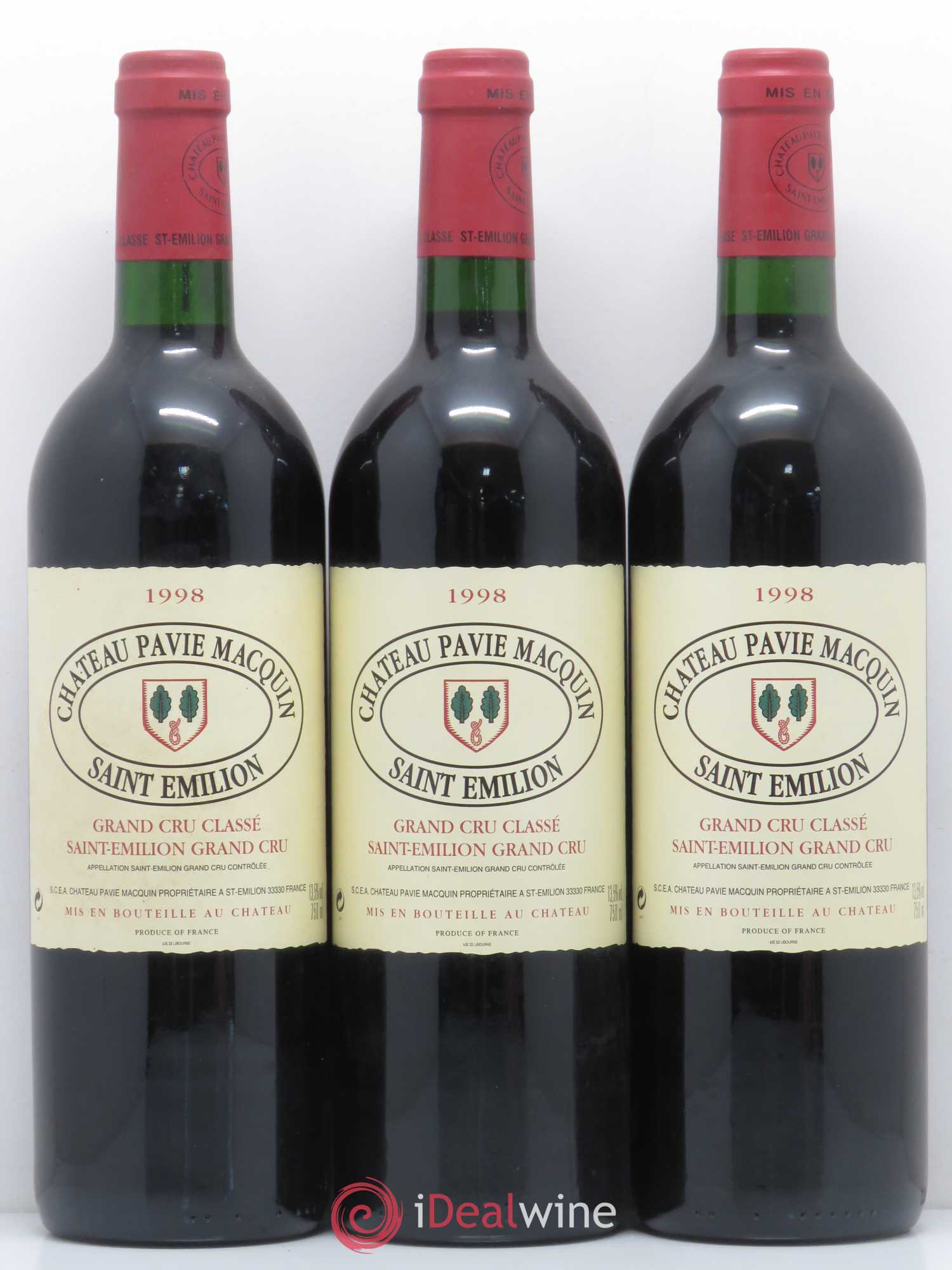 Château Pavie Macquin 1er Grand Cru Classé B  (sans prix de réserve) 1998 - Lot de 11 bouteilles - 2