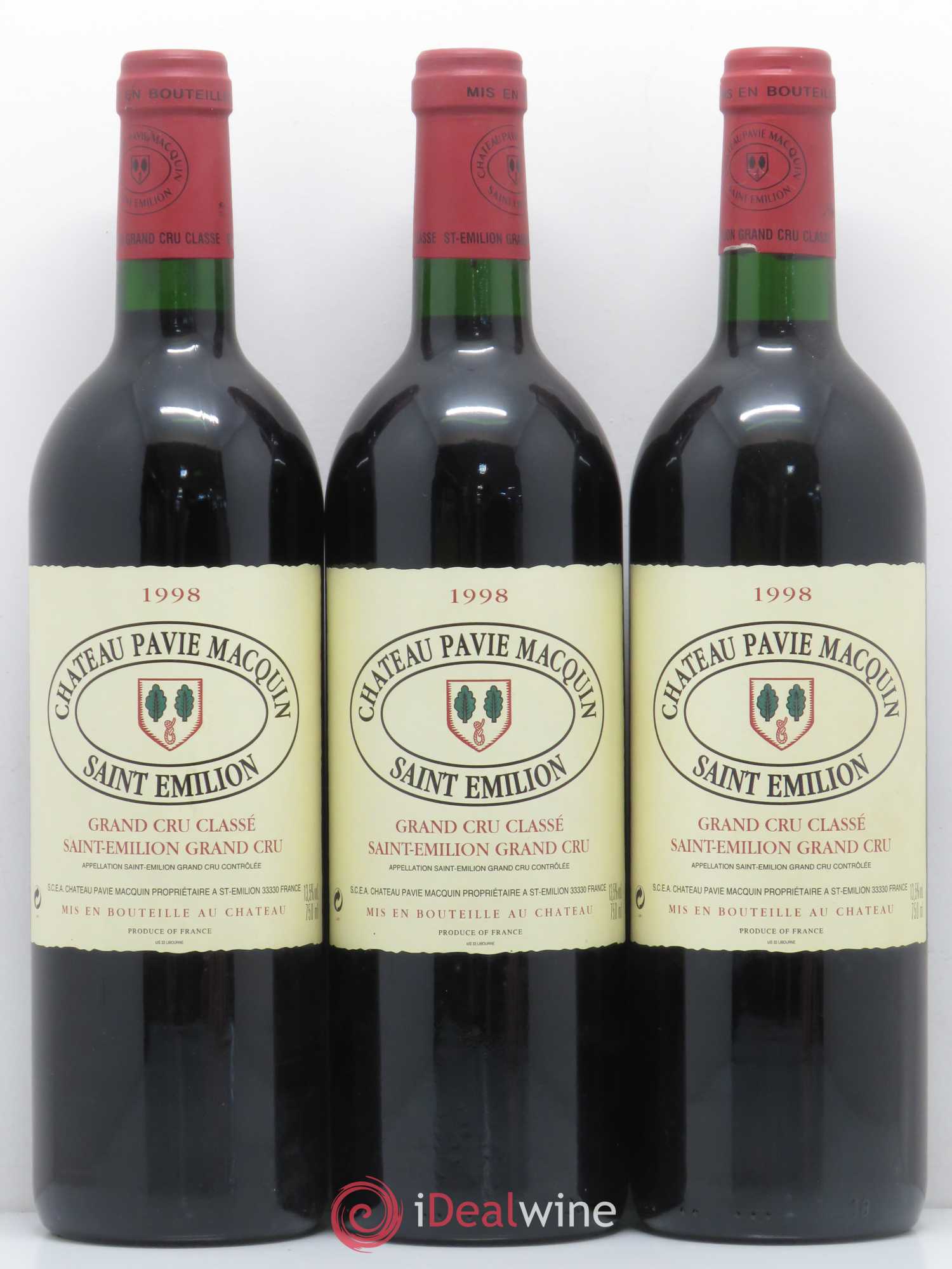 Château Pavie Macquin 1er Grand Cru Classé B  (sans prix de réserve) 1998 - Lot de 11 bouteilles - 3