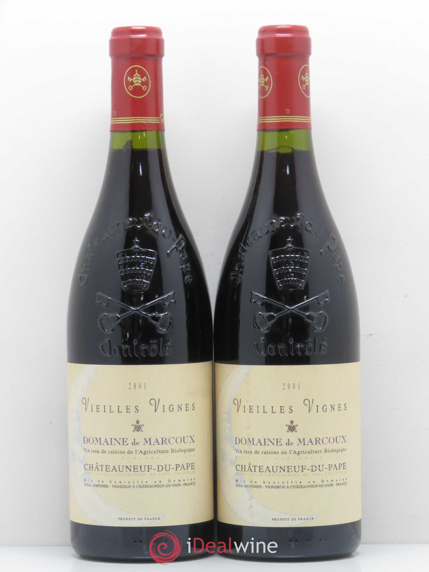Châteauneuf-du-Pape Vieilles Vignes Marcoux (Domaine de) 2001 - Lot de 2 bouteilles - 0