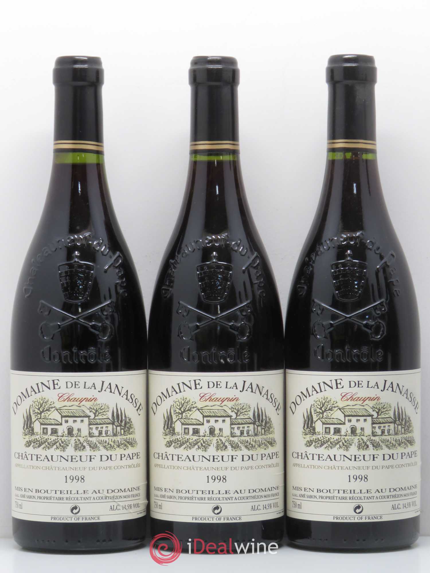 Châteauneuf-du-Pape Cuvée Chaupin La Janasse (Domaine de) 1998 - Lot de 6 bouteilles - 1