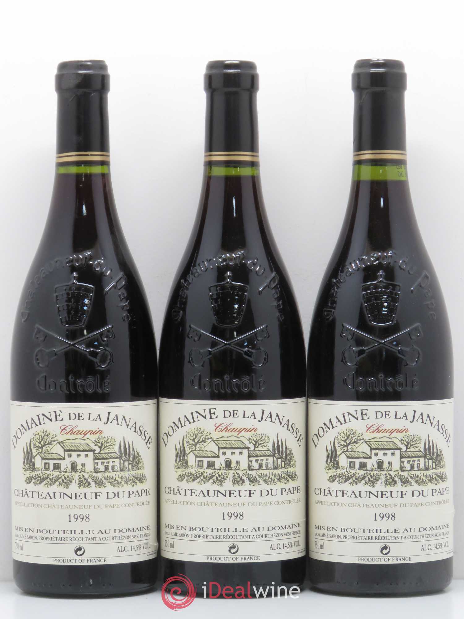 Châteauneuf-du-Pape Cuvée Chaupin La Janasse (Domaine de) 1998 - Lot de 6 bouteilles - 2