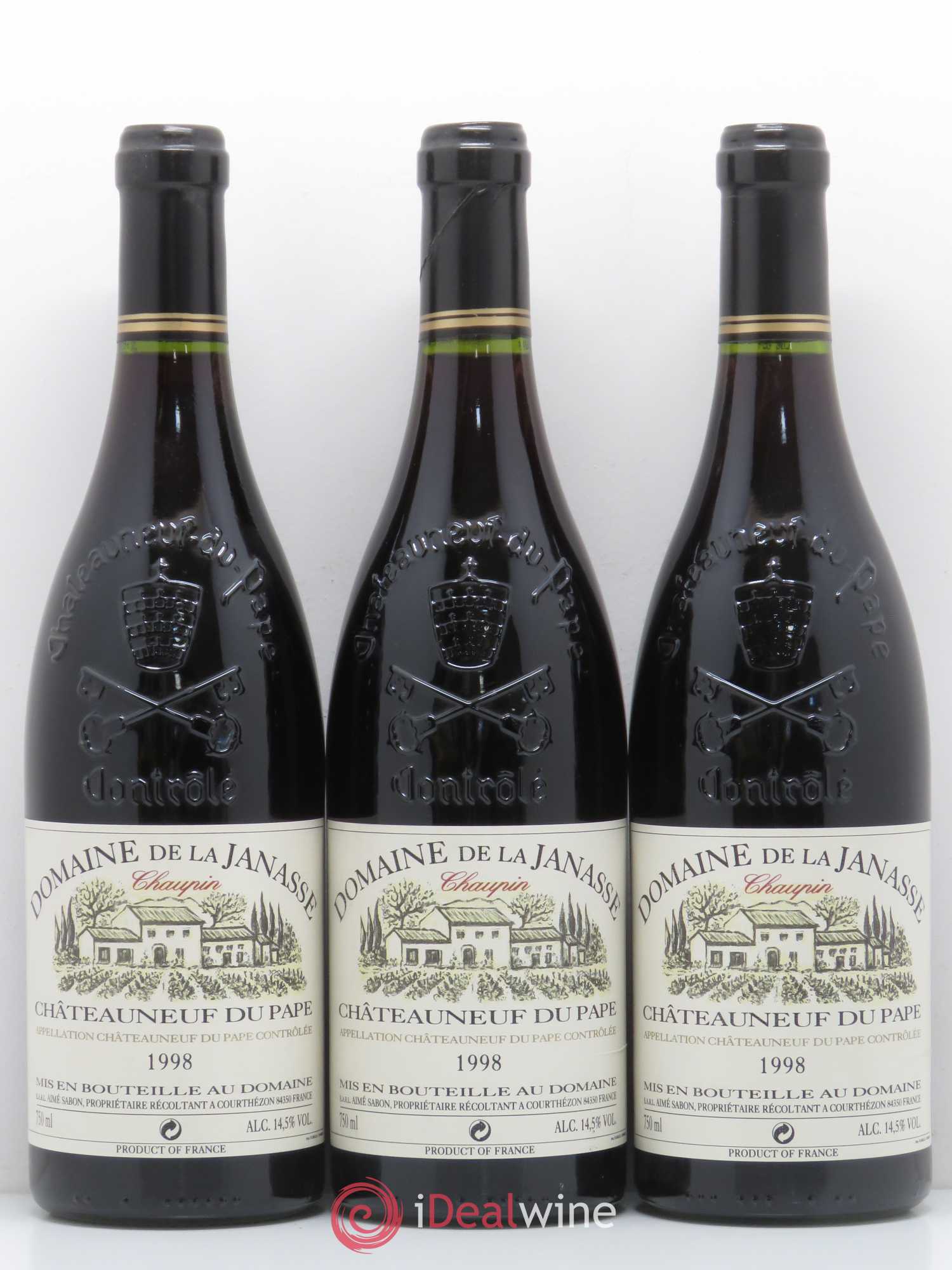 Châteauneuf-du-Pape Cuvée Chaupin La Janasse (Domaine de) 1998 - Lot de 3 bouteilles - 0