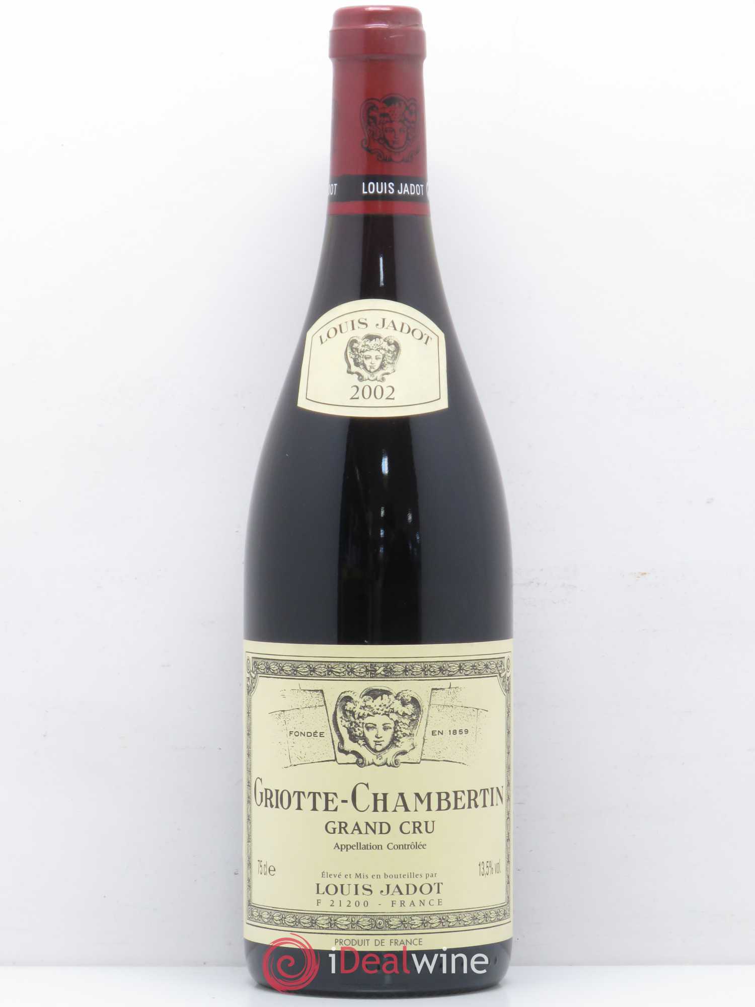 Griotte-Chambertin Grand Cru Maison Louis Jadot 2002 - Lot de 1 bouteille - 0