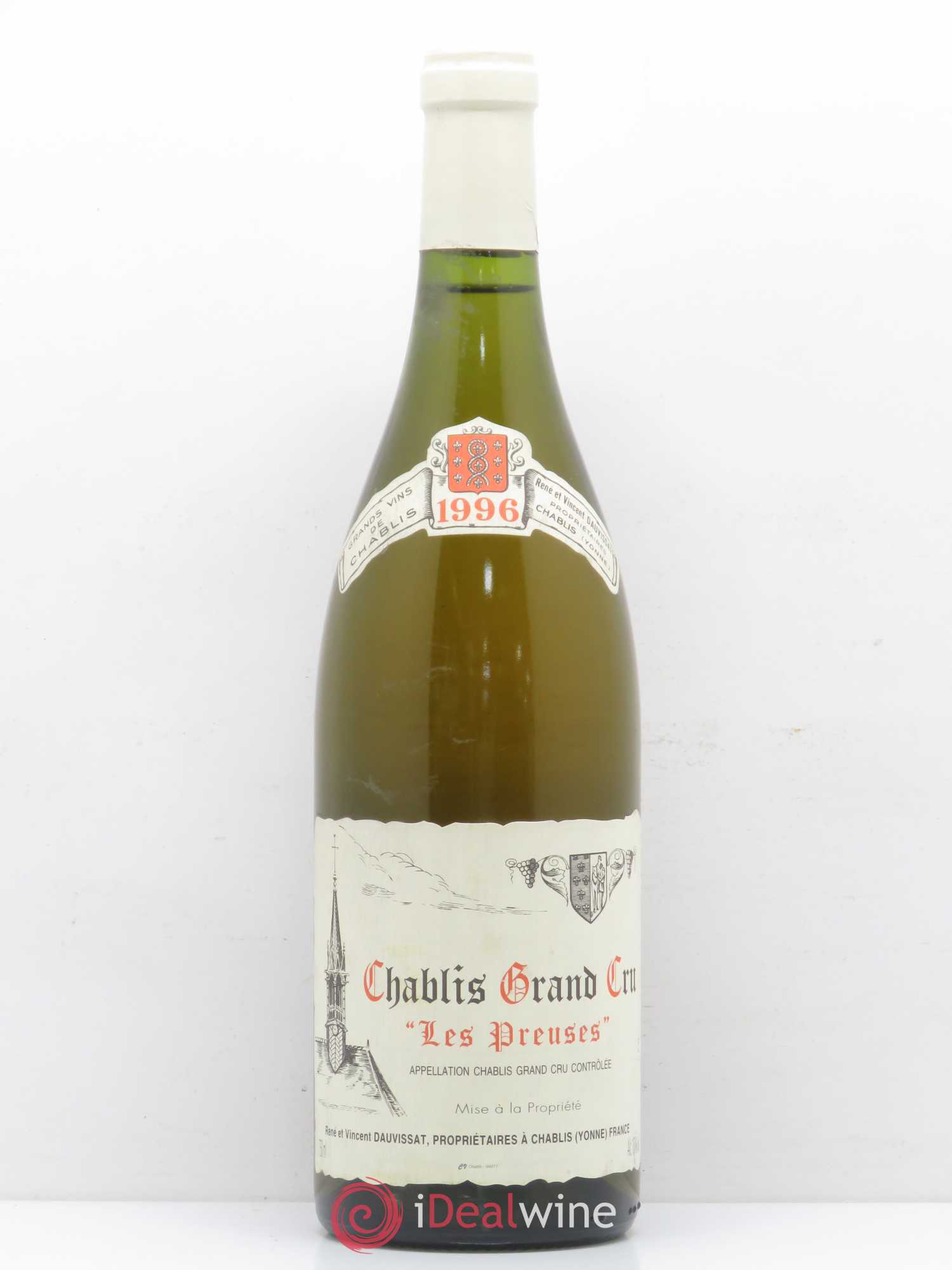 Chablis Grand Cru Les Preuses Vincent Dauvissat (Domaine) 1996 - Lot de 1 bouteille - 0