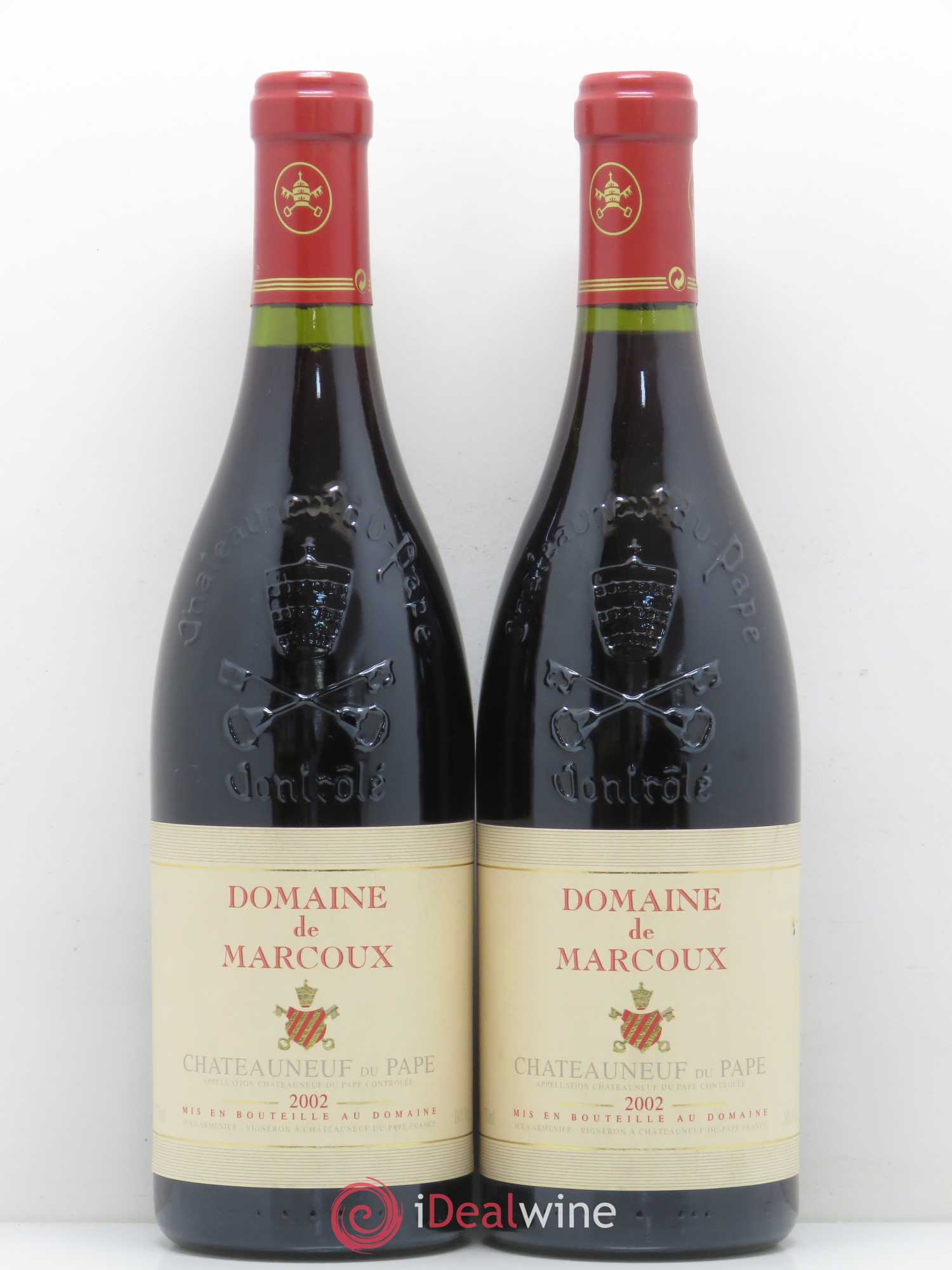 Châteauneuf-du-Pape Marcoux (Domaine de) 2002 - Lot de 2 bouteilles - 0