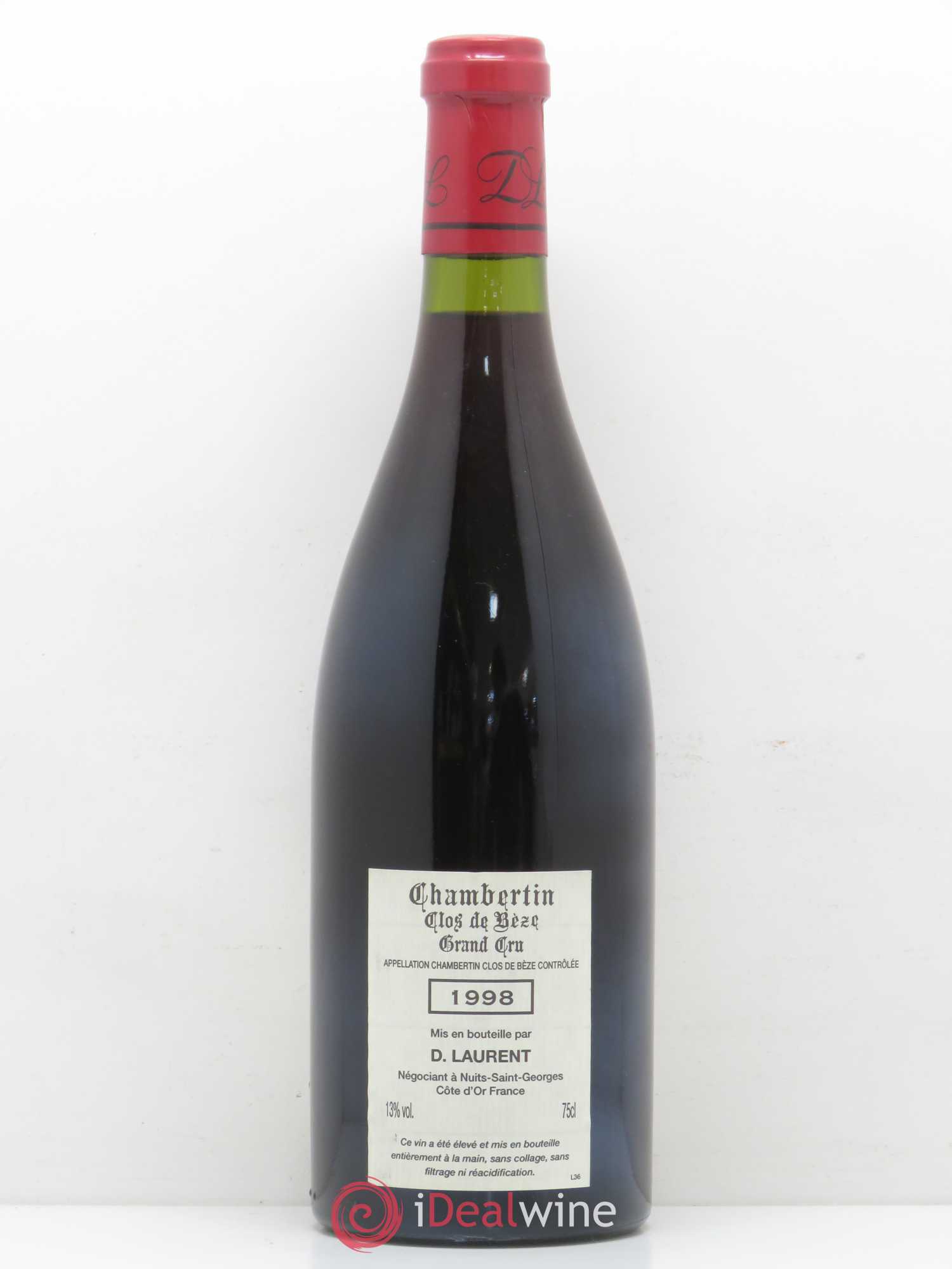 Chambertin Clos de Bèze Grand Cru Grande cuvée Vieilles vignes Dominique Laurent 1998 - Lot de 1 bouteille - 1