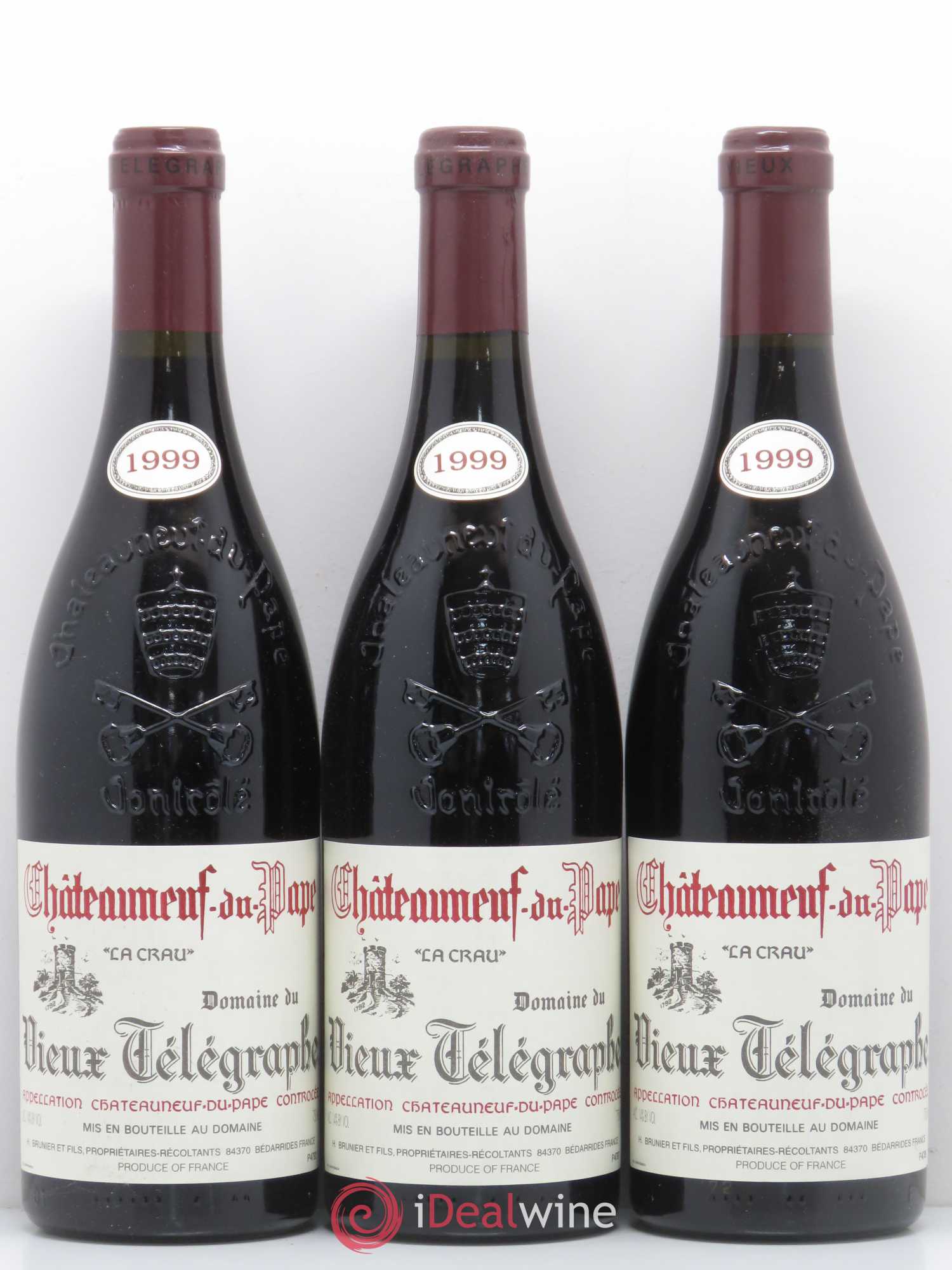 Châteauneuf-du-Pape Vieux Télégraphe (Domaine du) Vignobles Brunier 1999 - Lot de 6 bouteilles - 2