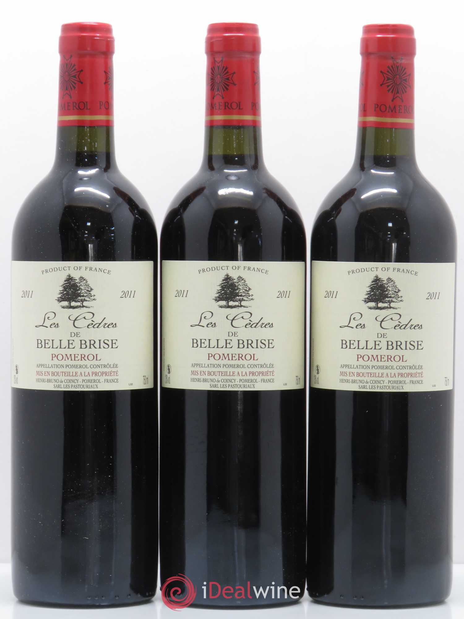 Pomerol Les Cèdres de Belle Brise 2011 - Posten von 12 Flaschen - 1