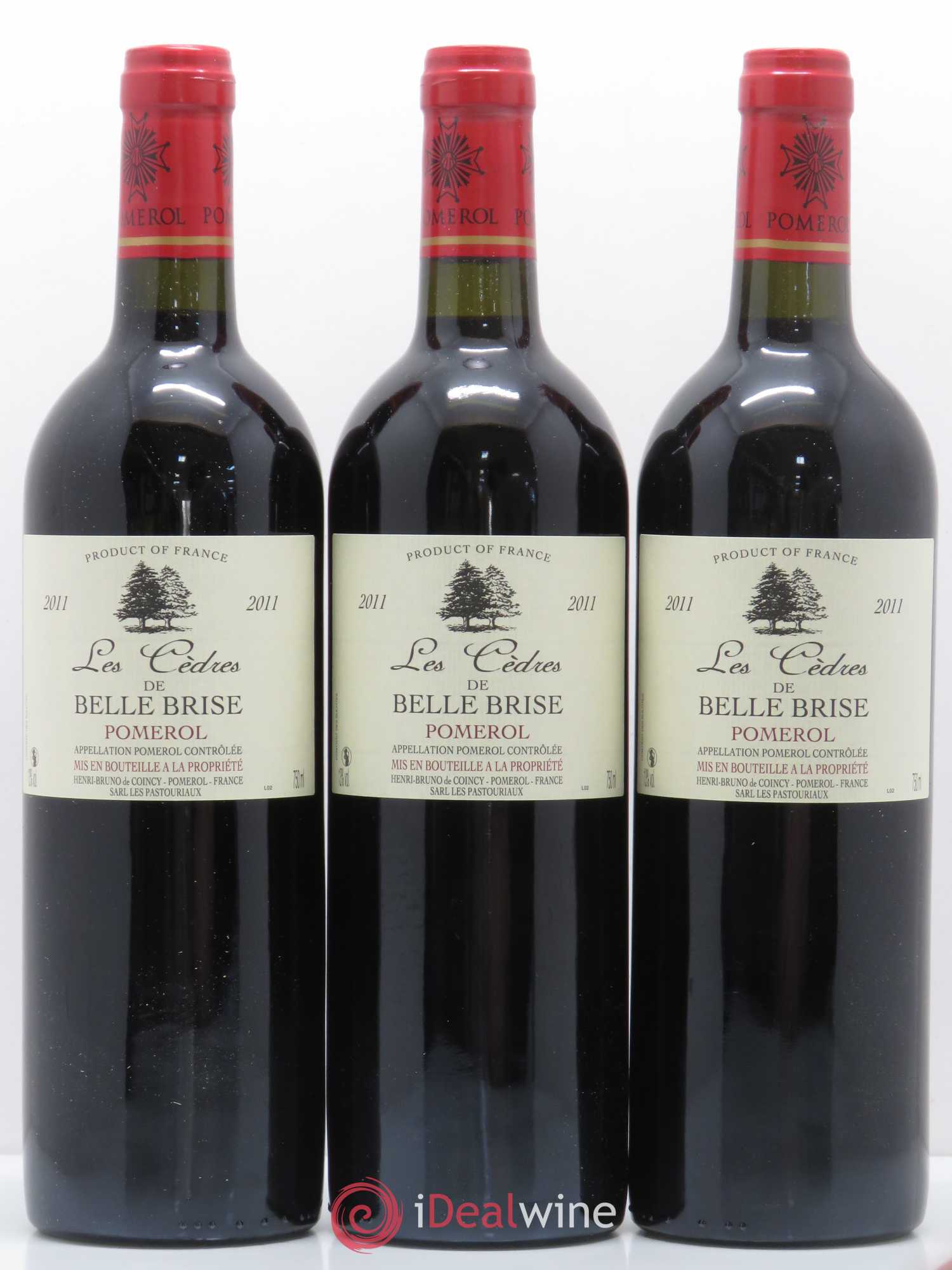 Pomerol Les Cèdres de Belle Brise 2011 - Posten von 12 Flaschen - 2