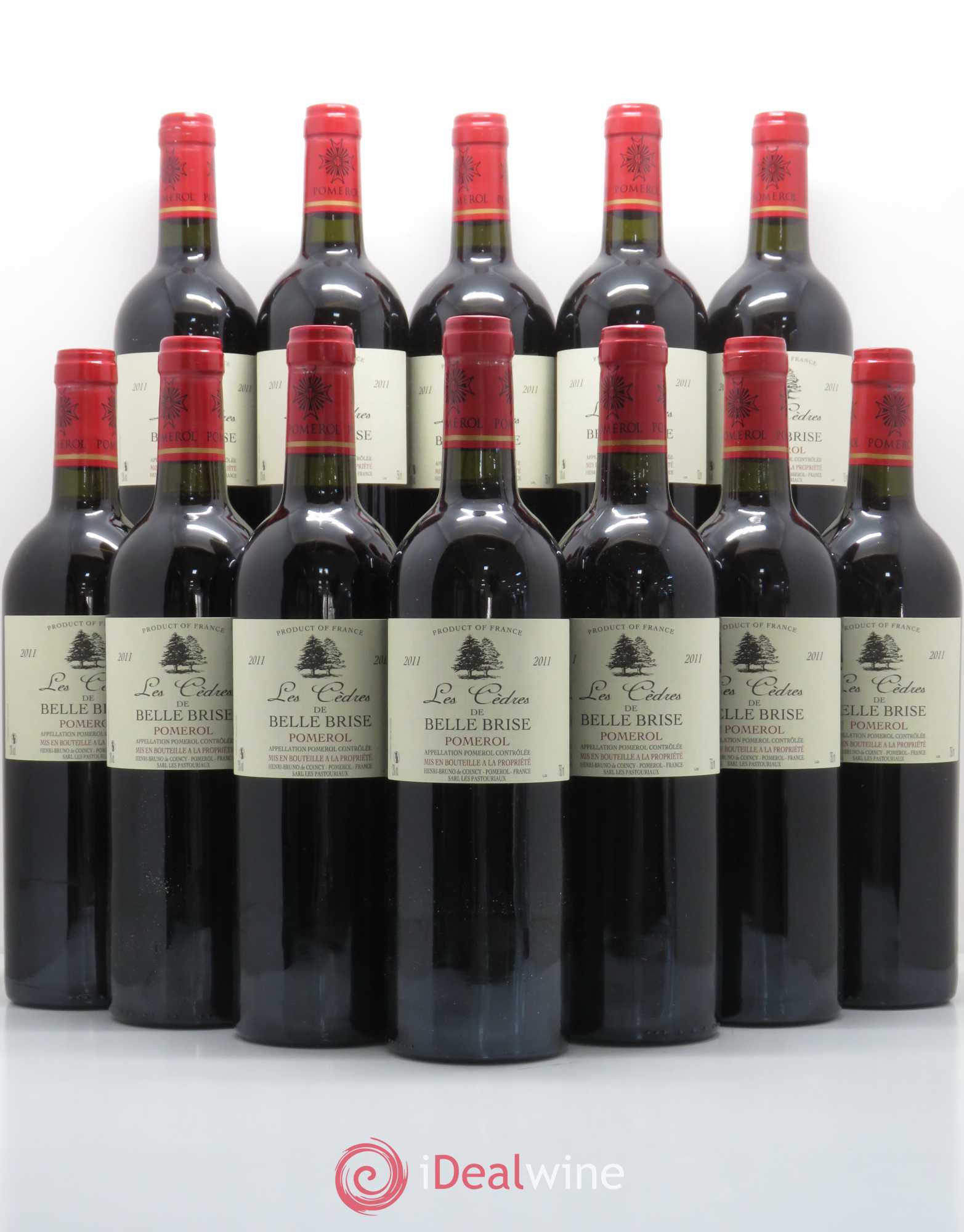 Pomerol Les Cèdres de Belle Brise 2011 - Posten von 12 Flaschen - 0