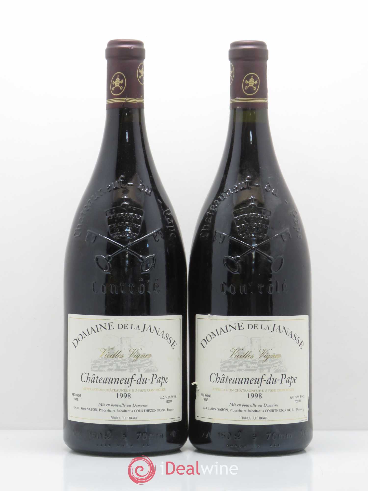 Châteauneuf-du-Pape Cuvée Vieilles Vignes La Janasse (Domaine de) 1998 - Lot de 2 magnums - 0