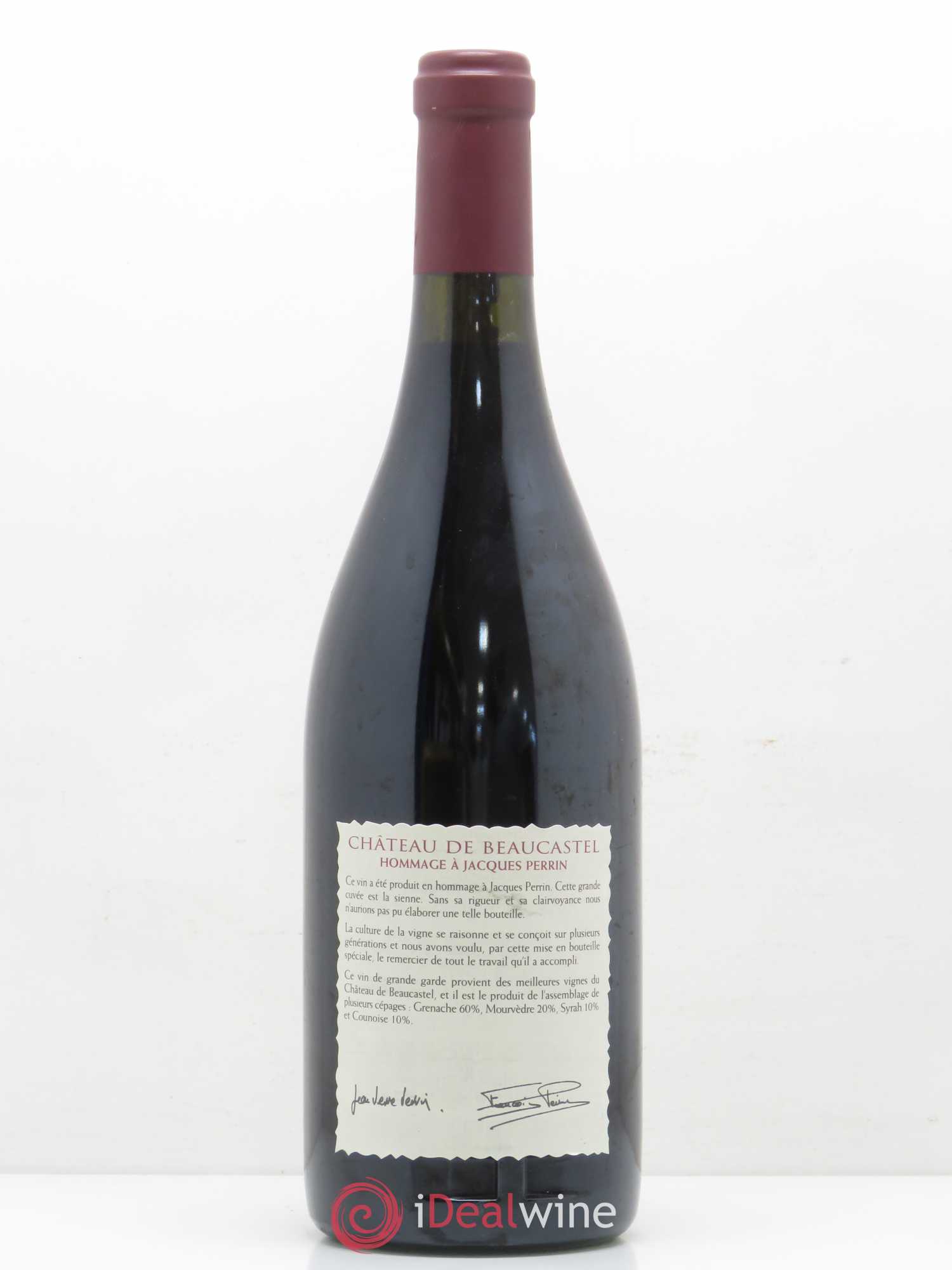 Châteauneuf-du-Pape Château de Beaucastel Hommage à Jacques Perrin Famille Perrin 1998 - Posten von 1 Flasche - 1