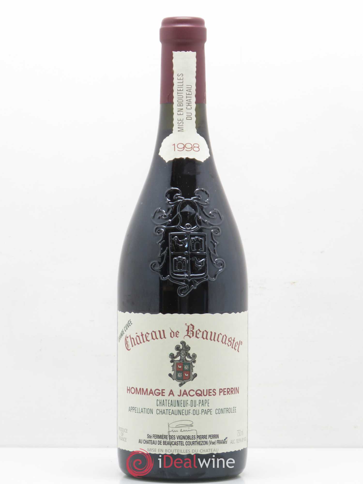Châteauneuf-du-Pape Château de Beaucastel Hommage à Jacques Perrin Famille Perrin 1998 - Posten von 1 Flasche - 0