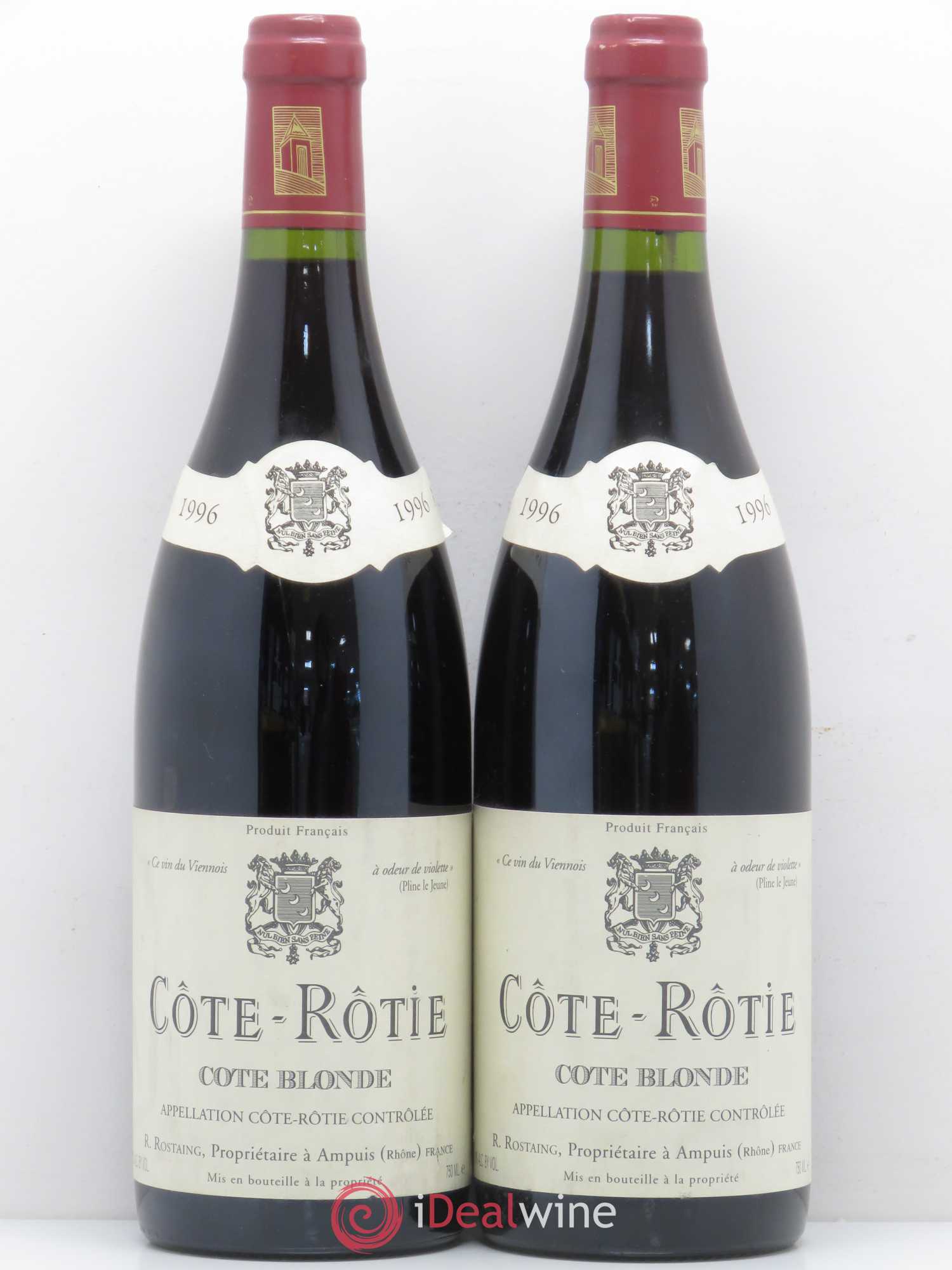 Côte-Rôtie Côte Blonde René Rostaing 1996 - Lotto di 2 bottiglie - 0