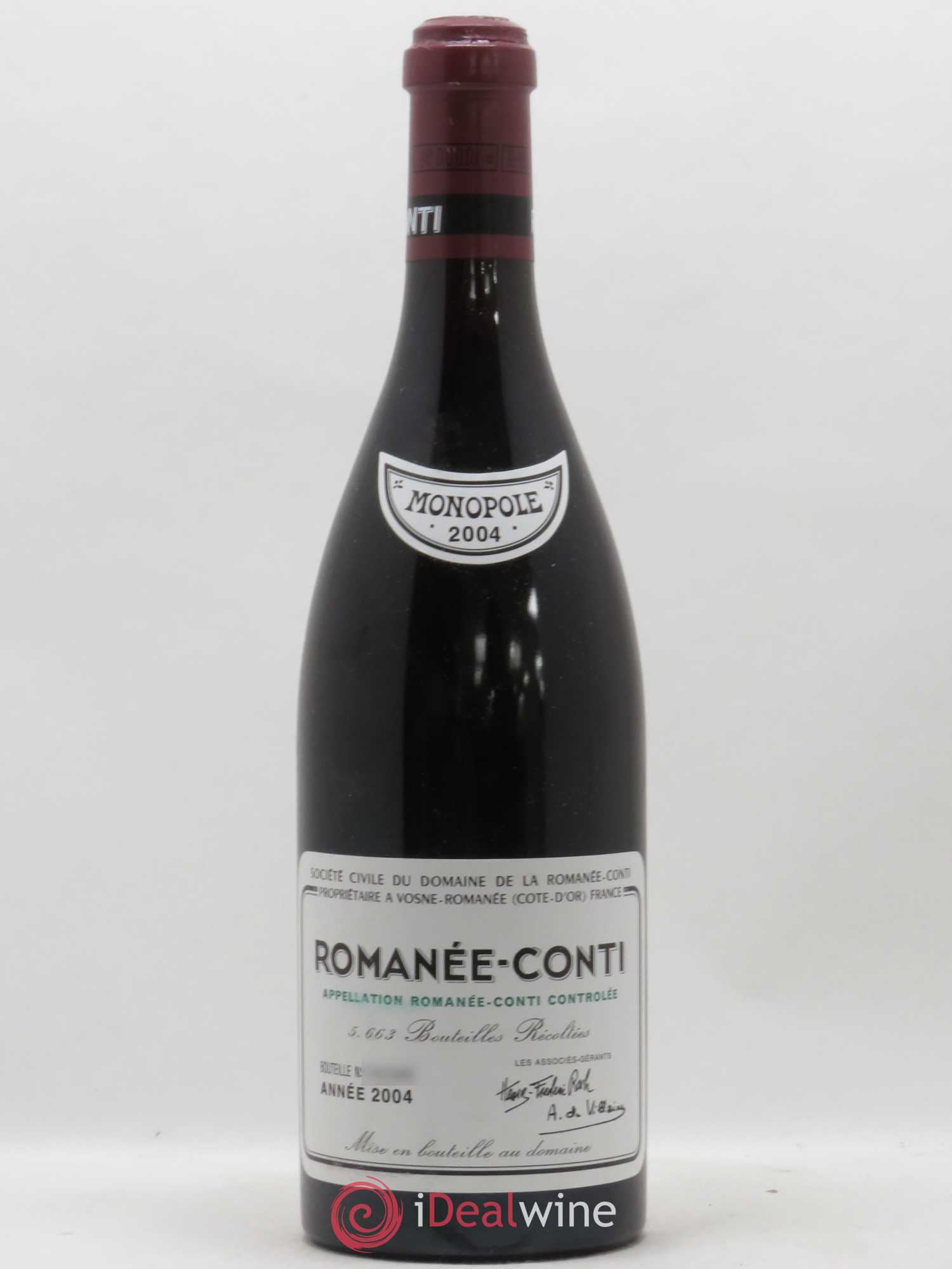 Romanée-Conti Grand Cru Domaine de la Romanée-Conti 2004 - Lot de 1 bouteille - 0