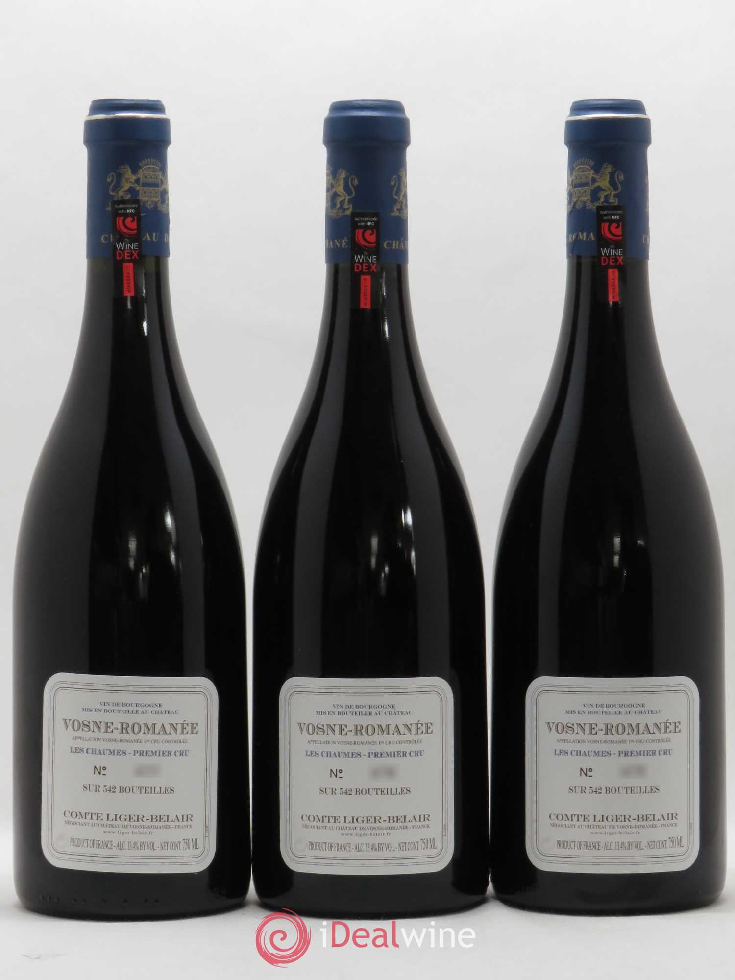 Vosne-Romanée 1er Cru Les Chaumes Comte Liger-Belair (Domaine du) 2003 - Lot de 3 bouteilles - 1