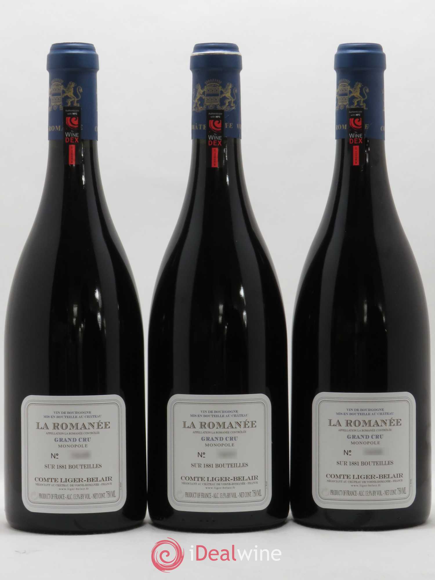 La Romanée Grand Cru Comte Liger-Belair (Domaine du) 2003 - Lot de 3 bouteilles - 1