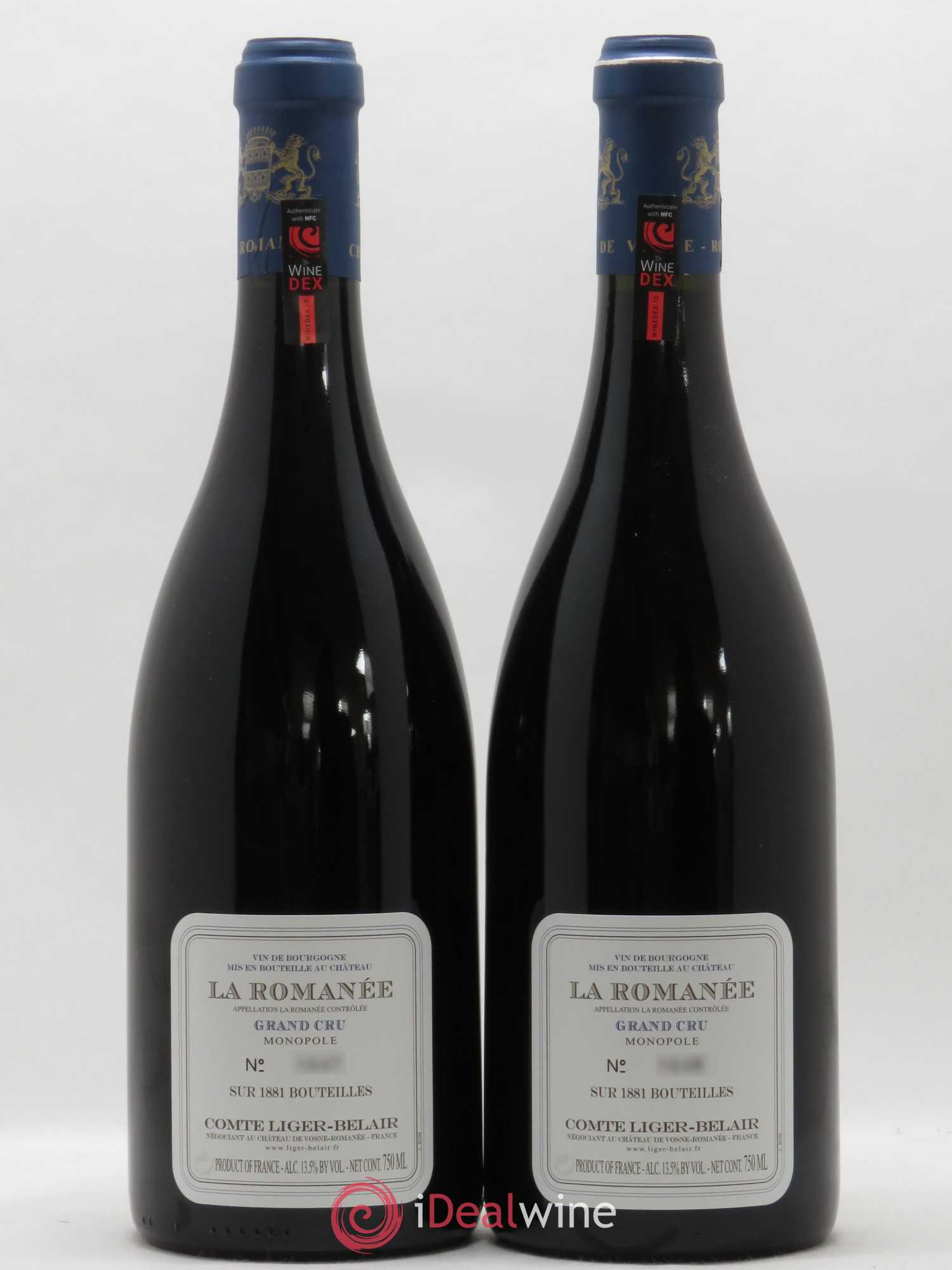 La Romanée Grand Cru Comte Liger-Belair (Domaine du) 2003 - Lot de 2 bouteilles - 1