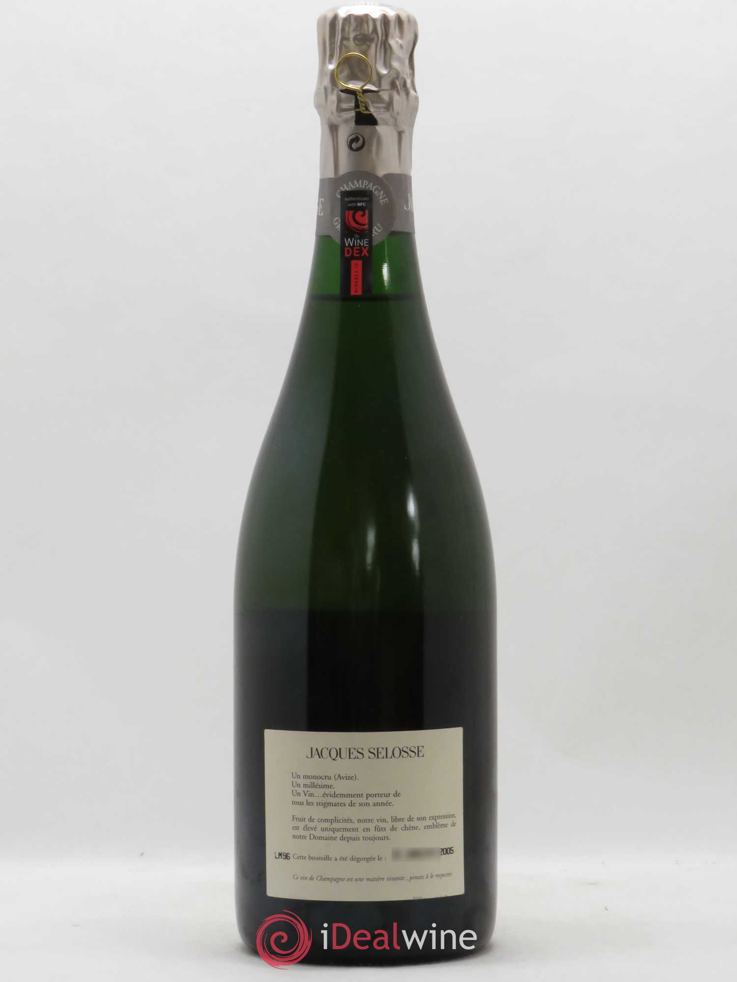 Blanc de Blancs Grand Cru Extra-Brut Jacques Selosse 1996 - Lot de 1 bouteille - 1